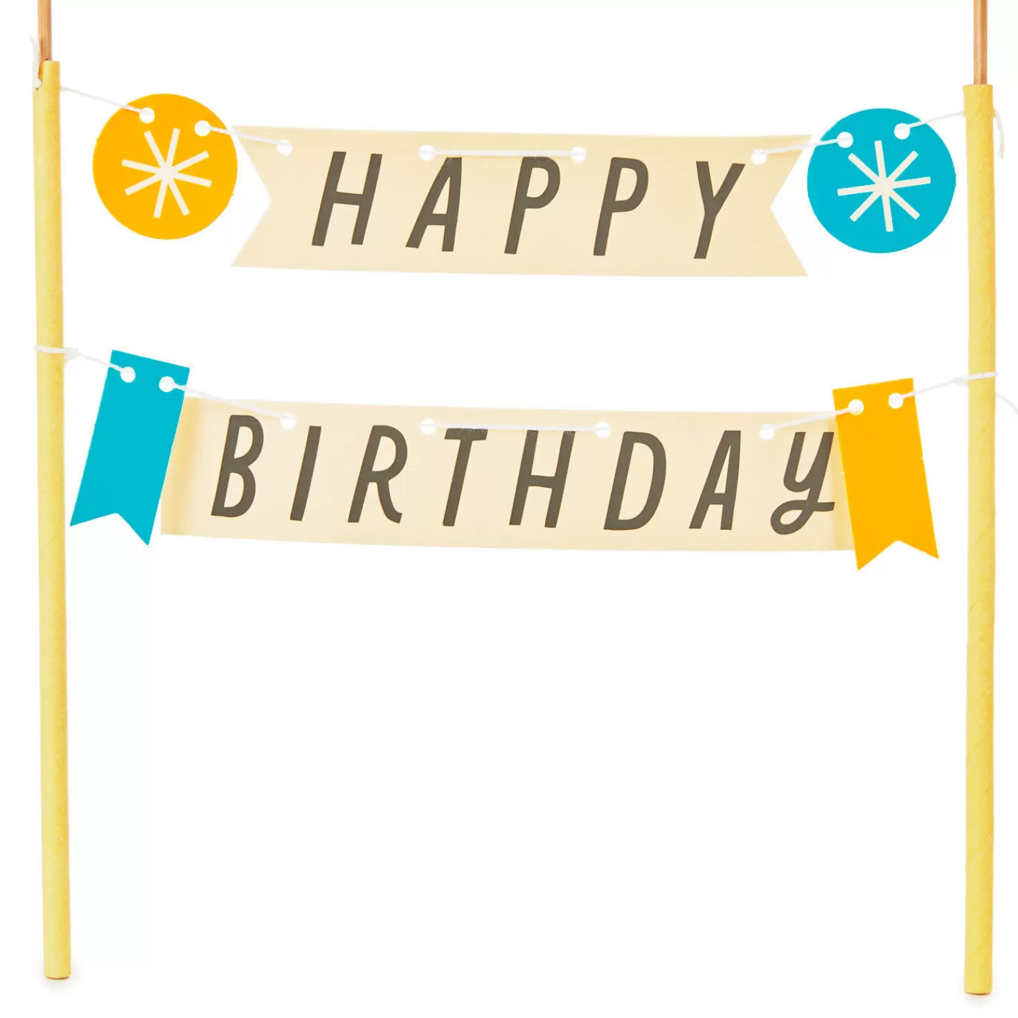 Birthday>Hallmark Happy Birthday Banner Cake Topper