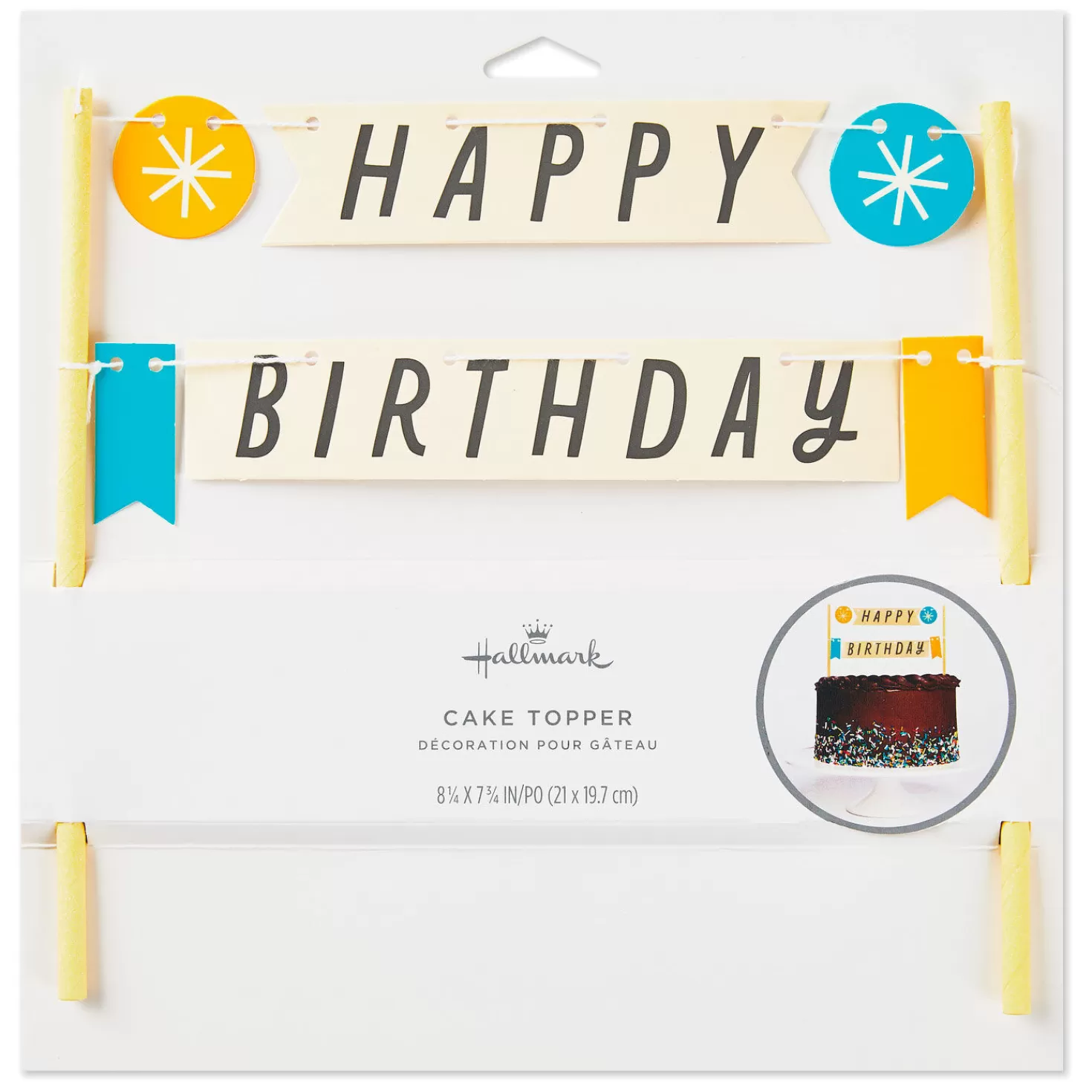 Birthday>Hallmark Happy Birthday Banner Cake Topper