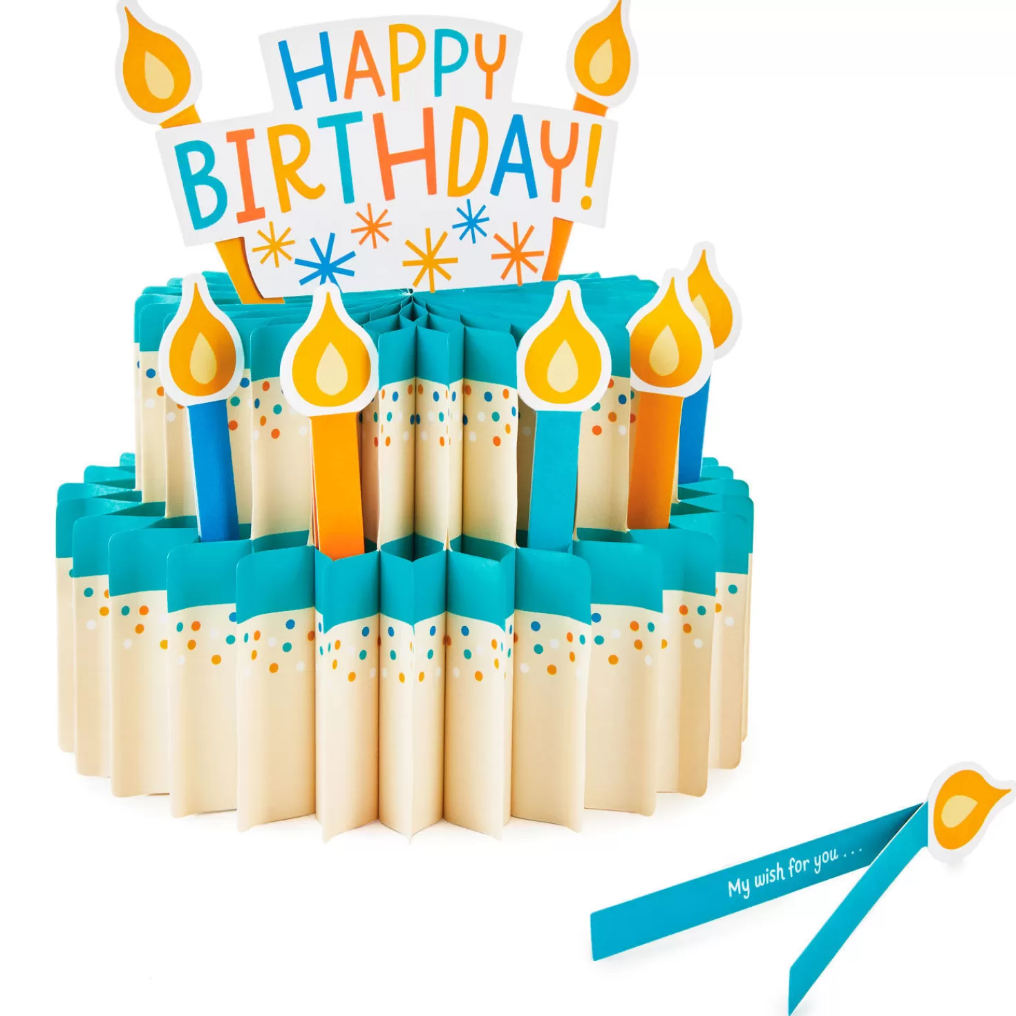 Birthday>Hallmark Happy Birthday Cake 3-D Pop-Up Honeycomb Centerpiece