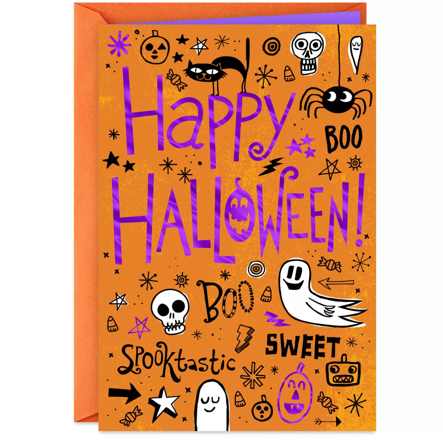 Halloween (10/31)>Hallmark Happy Halloween Doodles Halloween Card