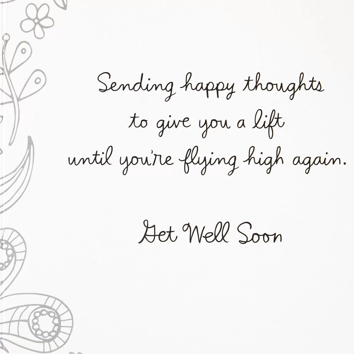 Hot Happy Thoughts To Give You A Lift Get Well Coloring Card Get Well
