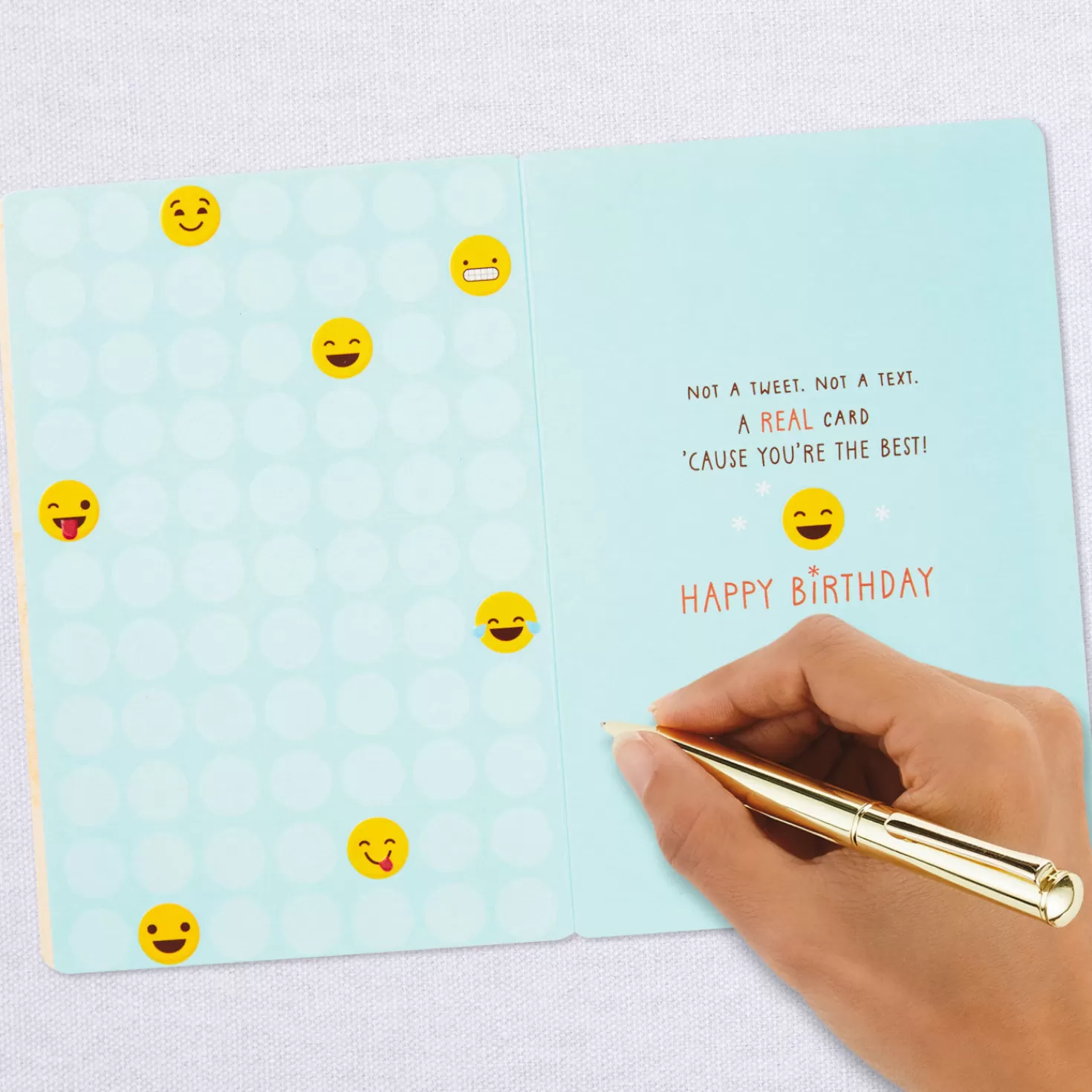 Birthday>Hallmark Hashtag & Smiley Face Emoji Birthday Card For Grandson