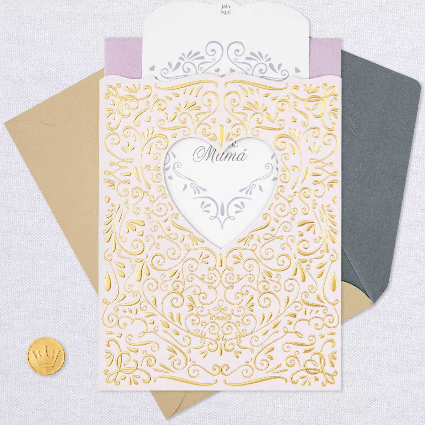 Anniversary>Hallmark Heart Of Our Family Spanish-Language Anniversary Card For Papa & Mama With Keepsake Sentiment