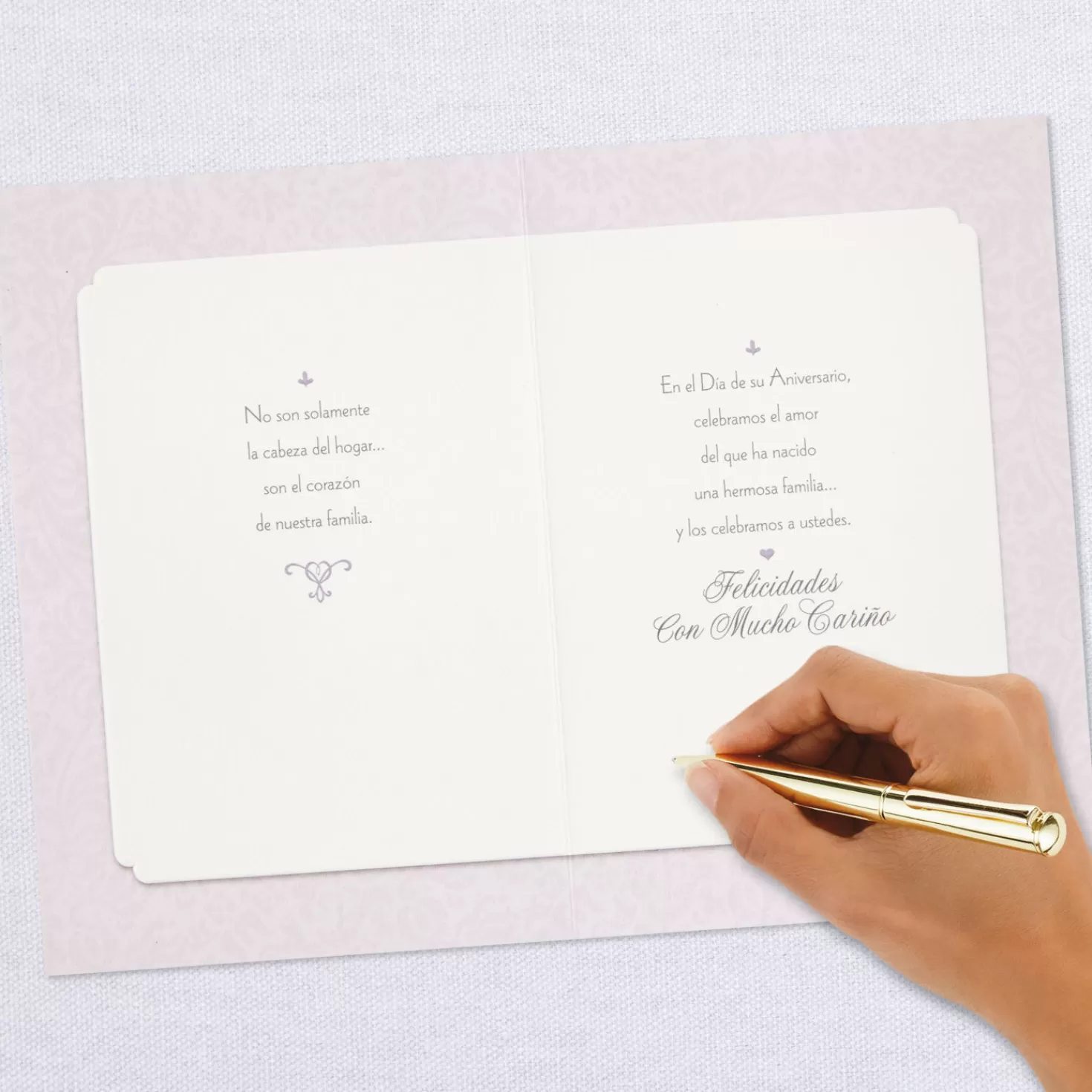 Anniversary>Hallmark Heart Of Our Family Spanish-Language Anniversary Card For Papa & Mama With Keepsake Sentiment