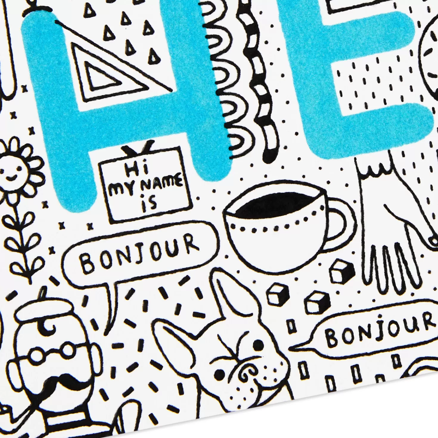 Clearance Hey Hello Doodles Boxed Blank Note Cards Multipack, Pack Of 10 Congratulations