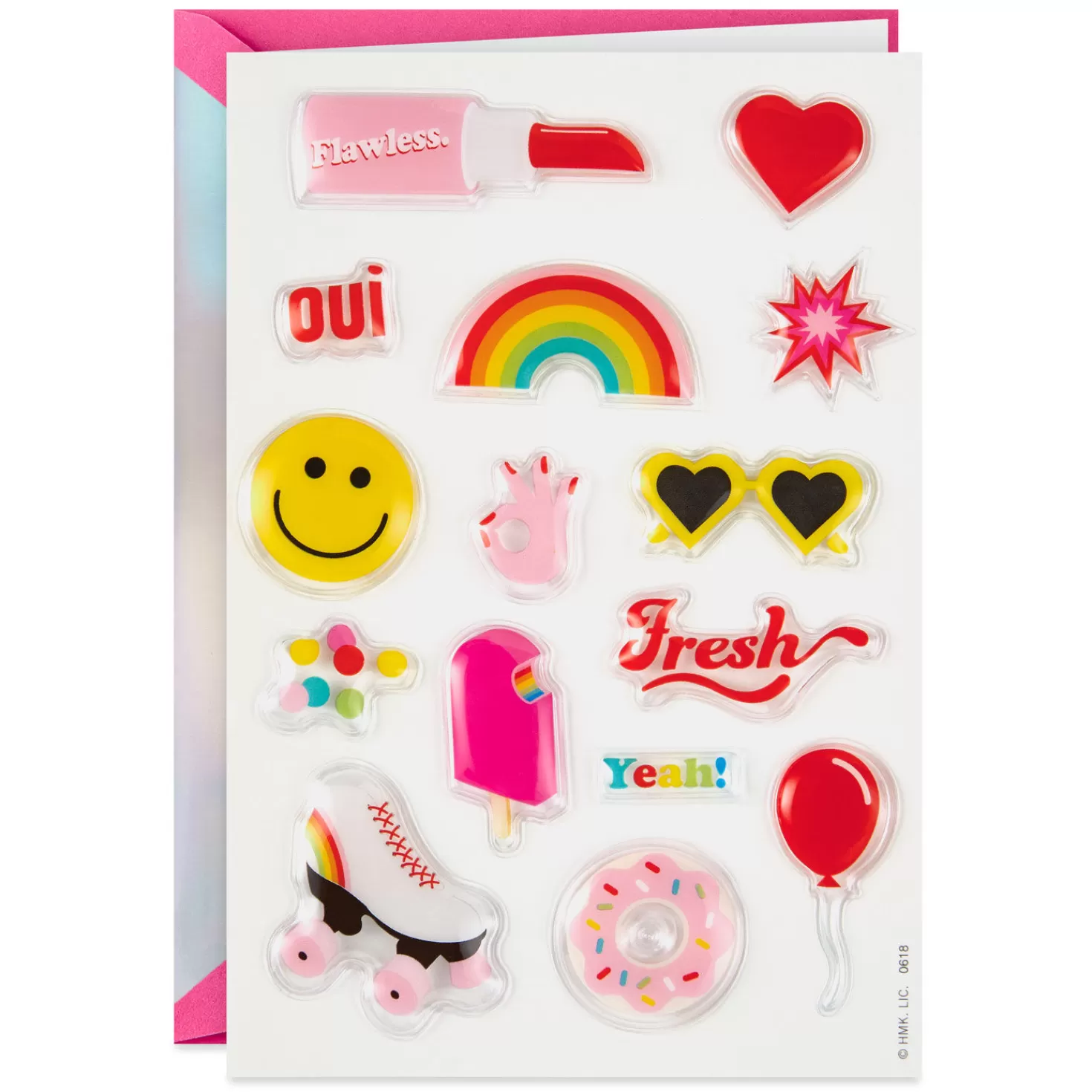 Birthday>Hallmark Hope It's Awesome Birthday Card With Stickers