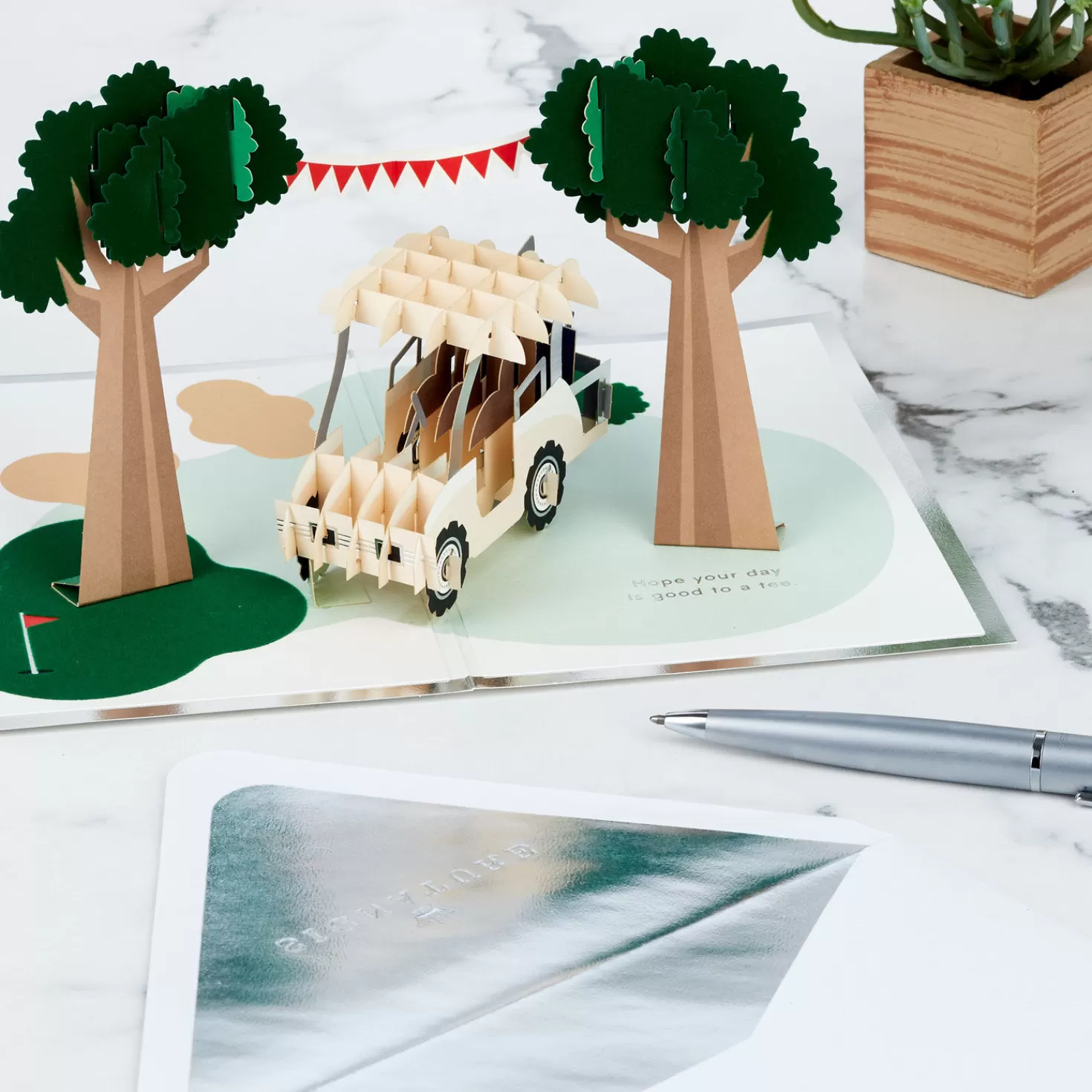 Flash Sale Hope Your Day Is Good To A Tee Golf 3D Pop-Up Card Encouragement