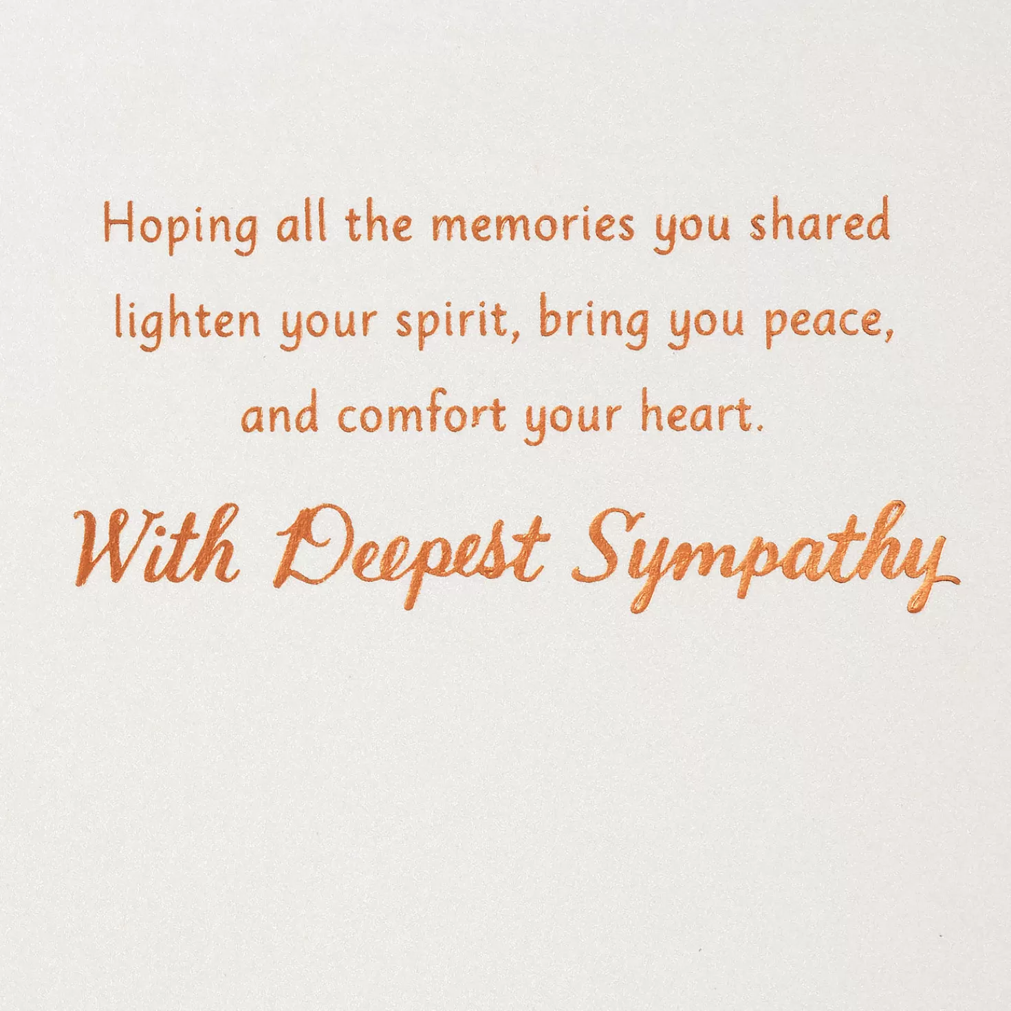 Fashion Hoping Memories Bring You Comfort Sympathy Card From Us Sympathy