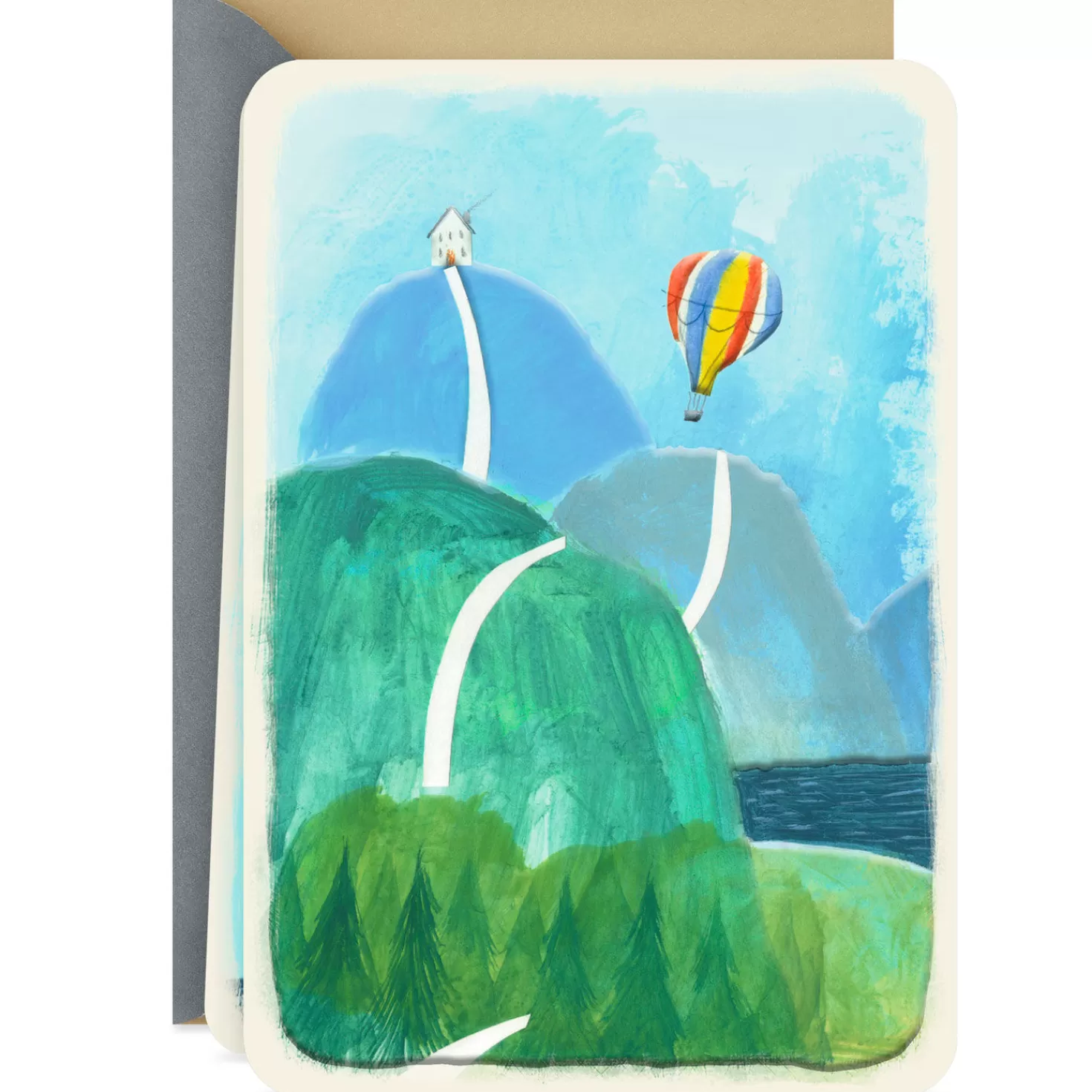 Discount Hot Air Balloon Blank Card Back To School