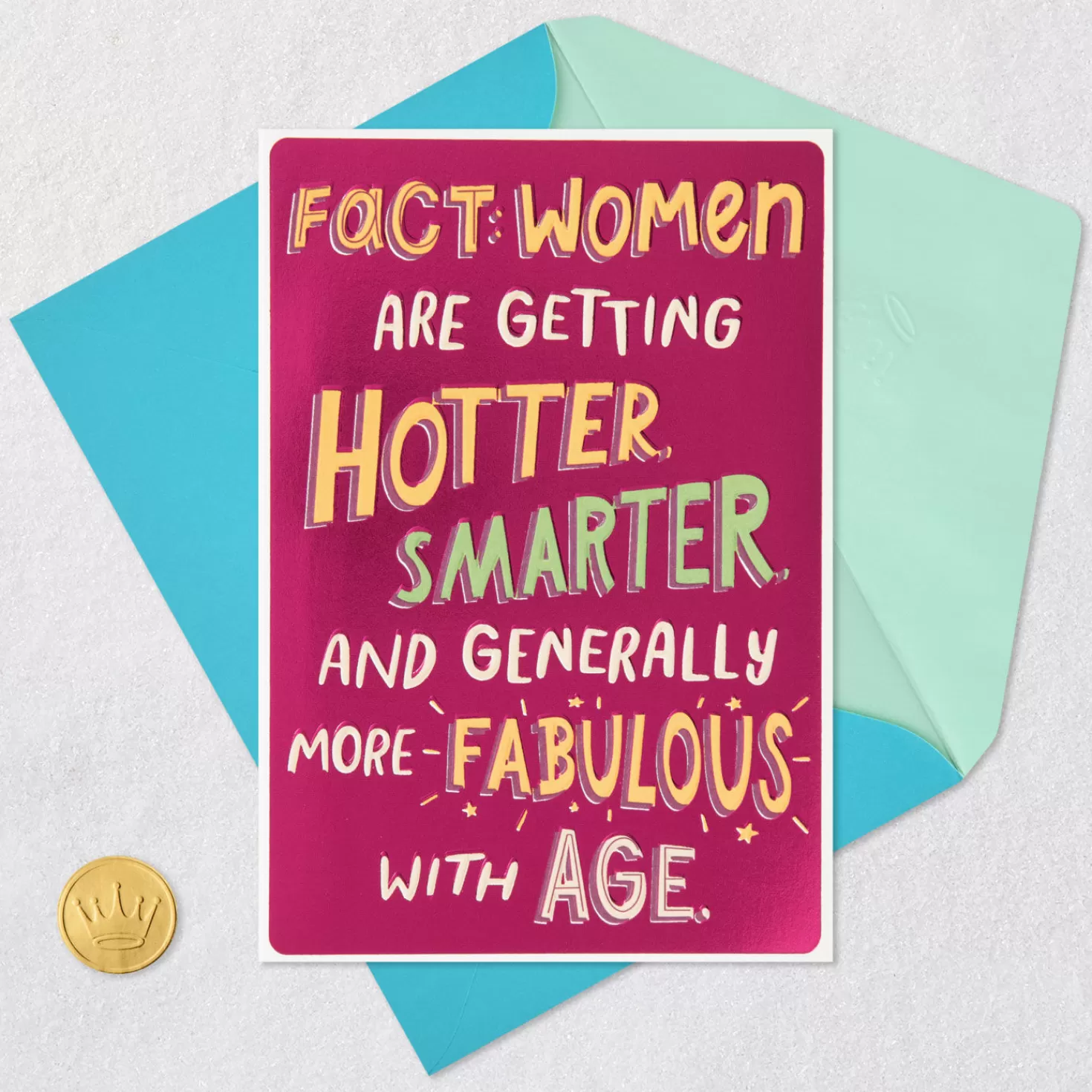 Birthday>Hallmark Hotter, Smarter And More Fabulous With Age Funny Birthday Card For Her