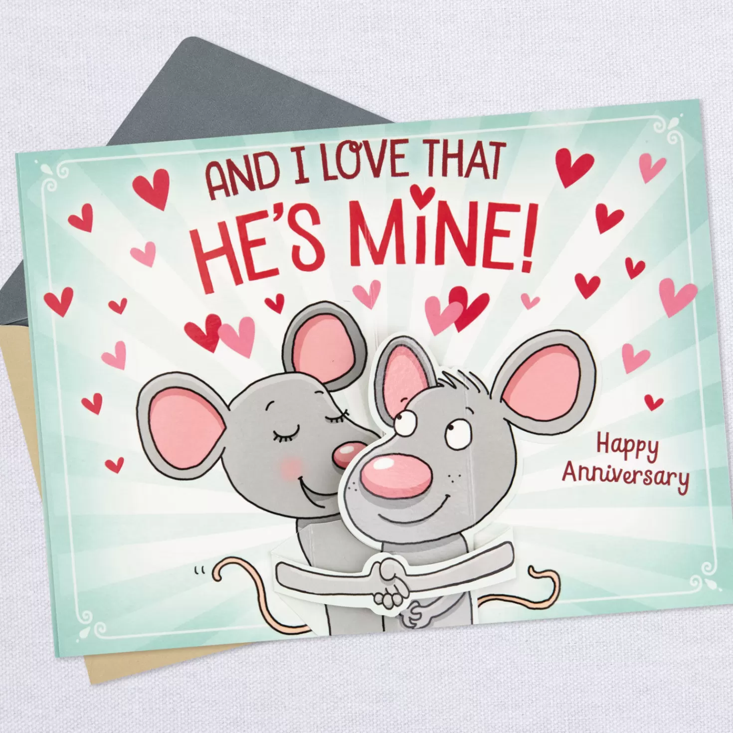 Anniversary>Hallmark I Adore You Pop-Up Anniversary Card For Husband