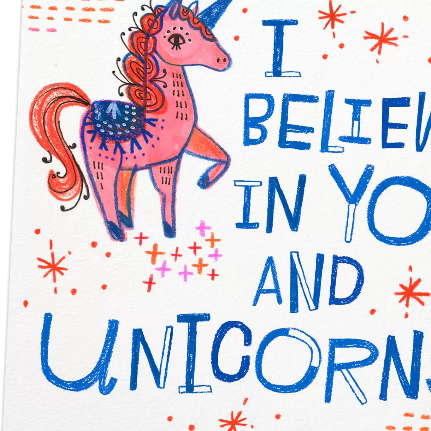 Outlet I Believe In You And Unicorns Encouragement Card Encouragement