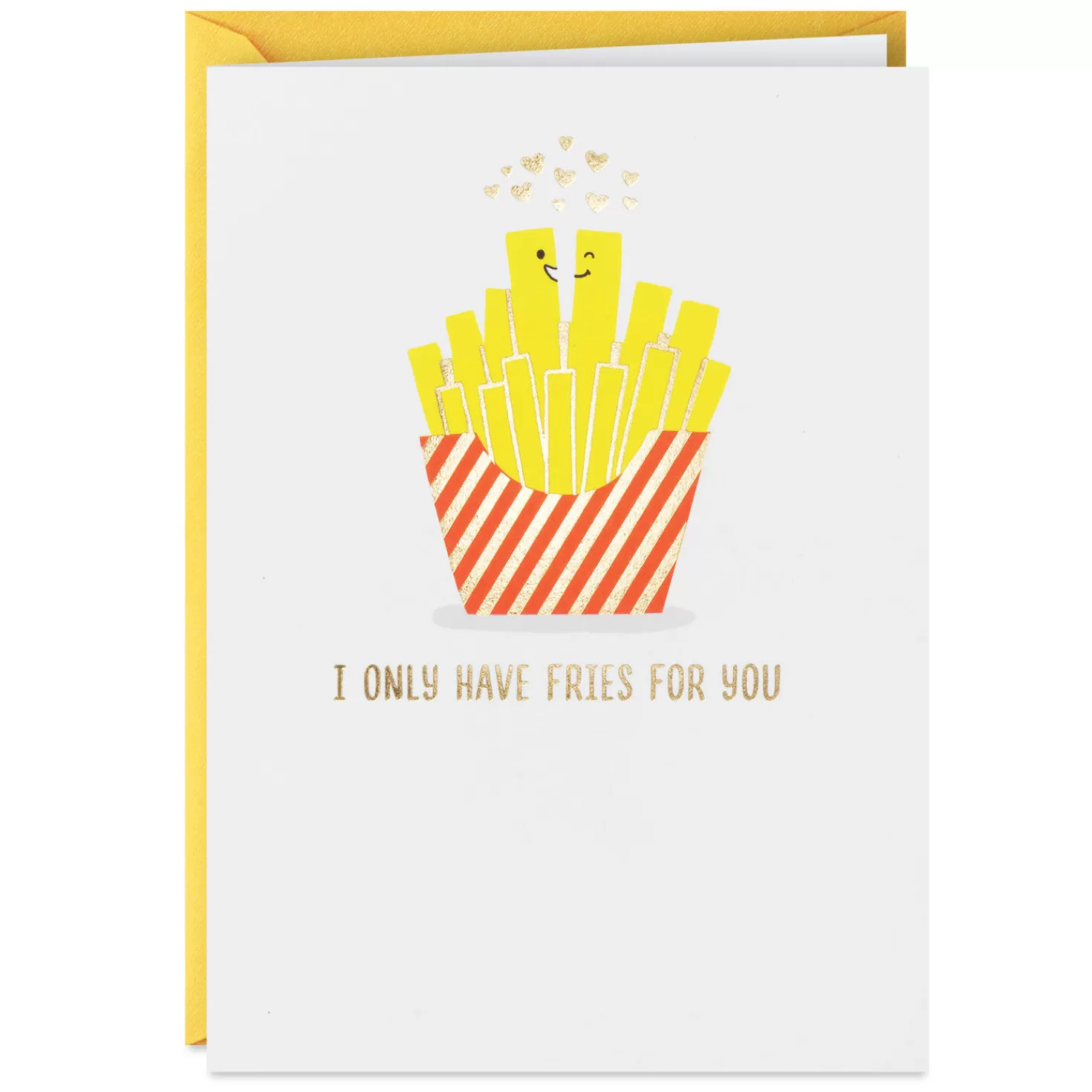 Anniversary>Hallmark I Only Have Fries For You Romantic Funny Love Card
