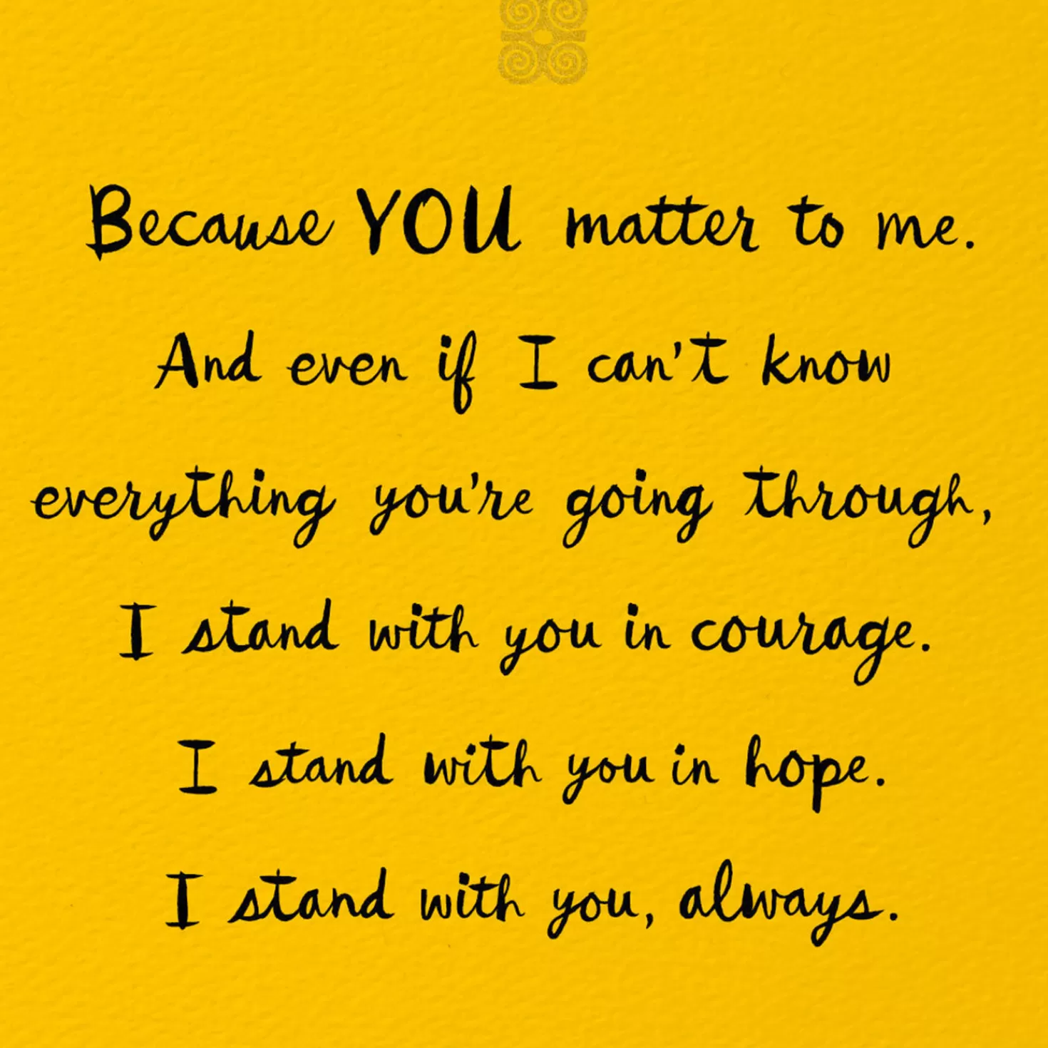 Cheap I Stand With You Support Card Encouragement