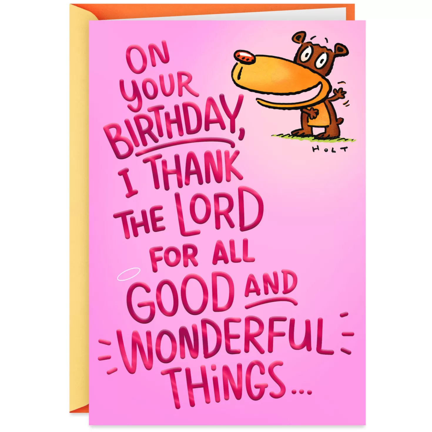 Birthday>Hallmark I Thank The Lord For You And Cake Funny Birthday Card
