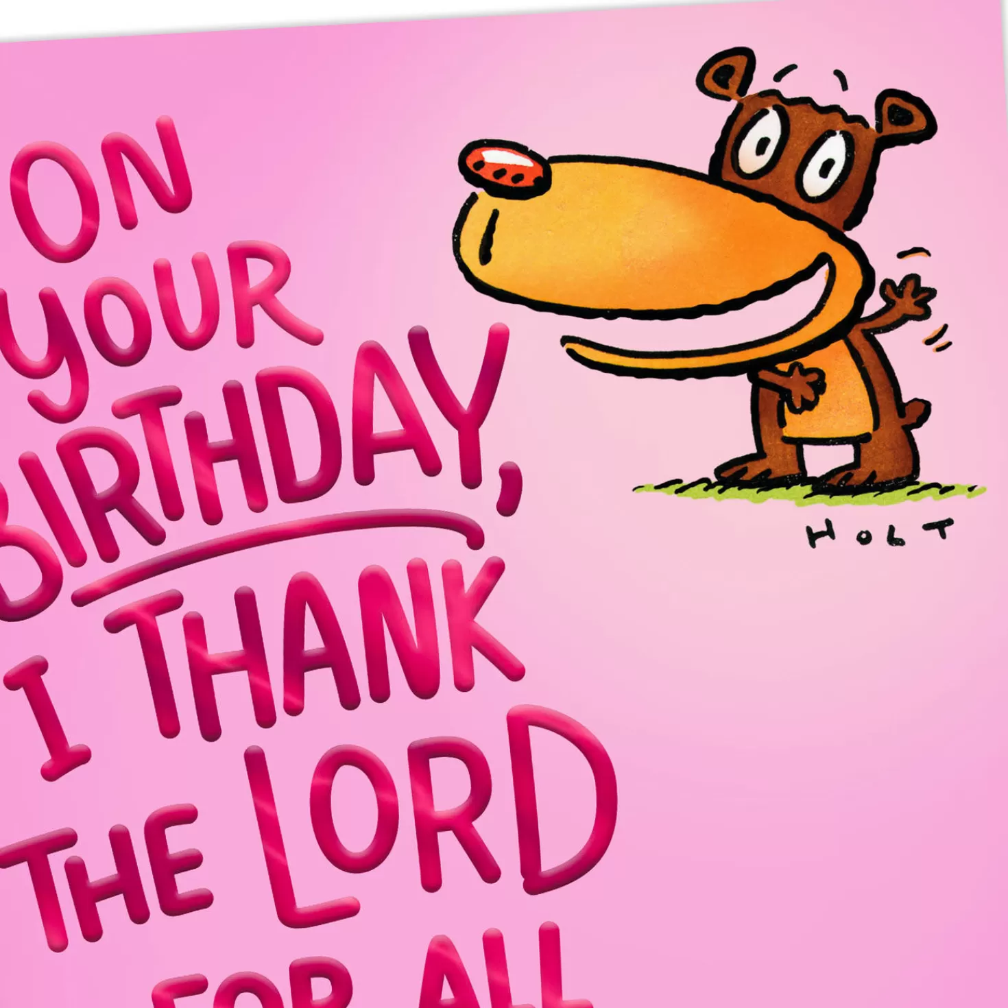 Birthday>Hallmark I Thank The Lord For You And Cake Funny Birthday Card