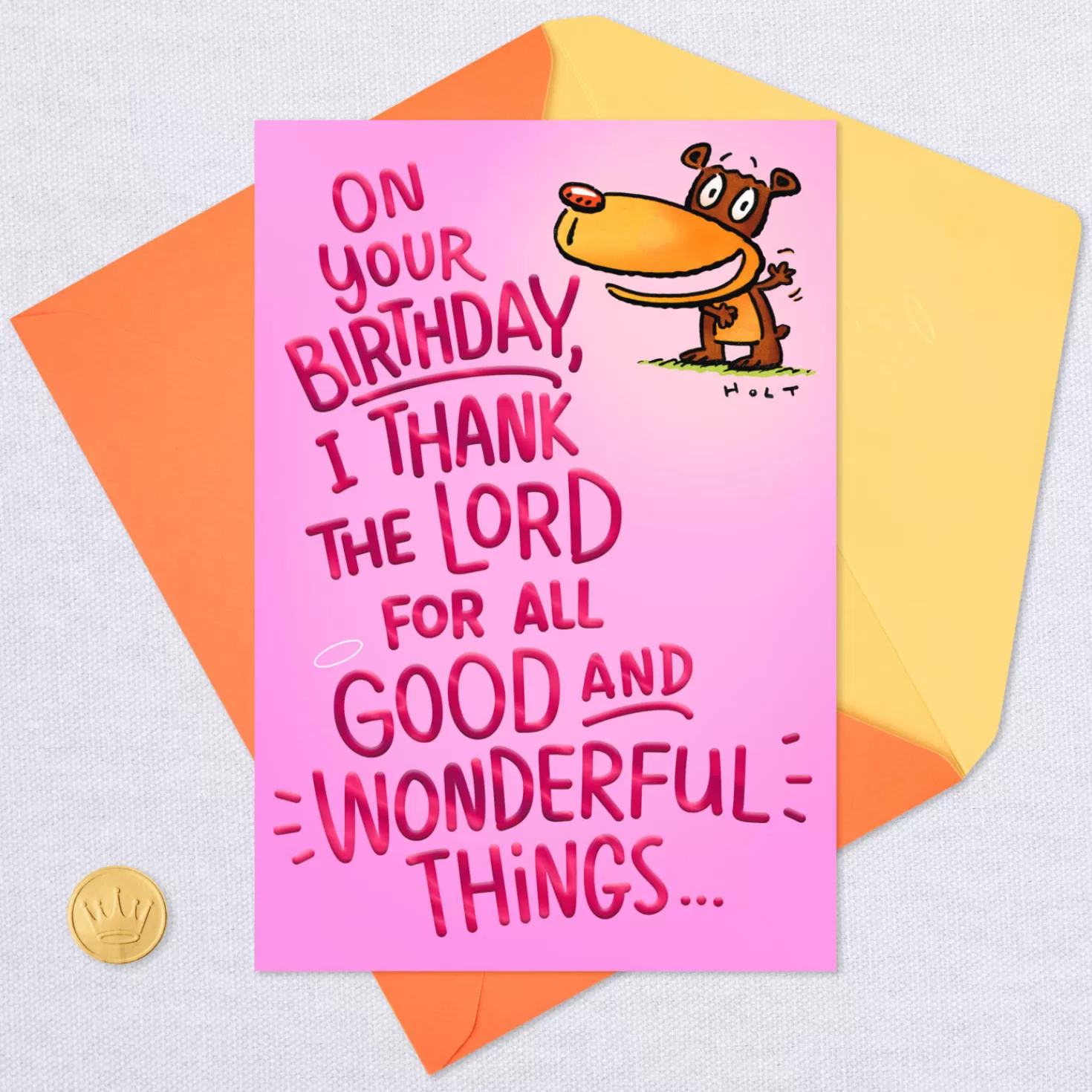 Birthday>Hallmark I Thank The Lord For You And Cake Funny Birthday Card