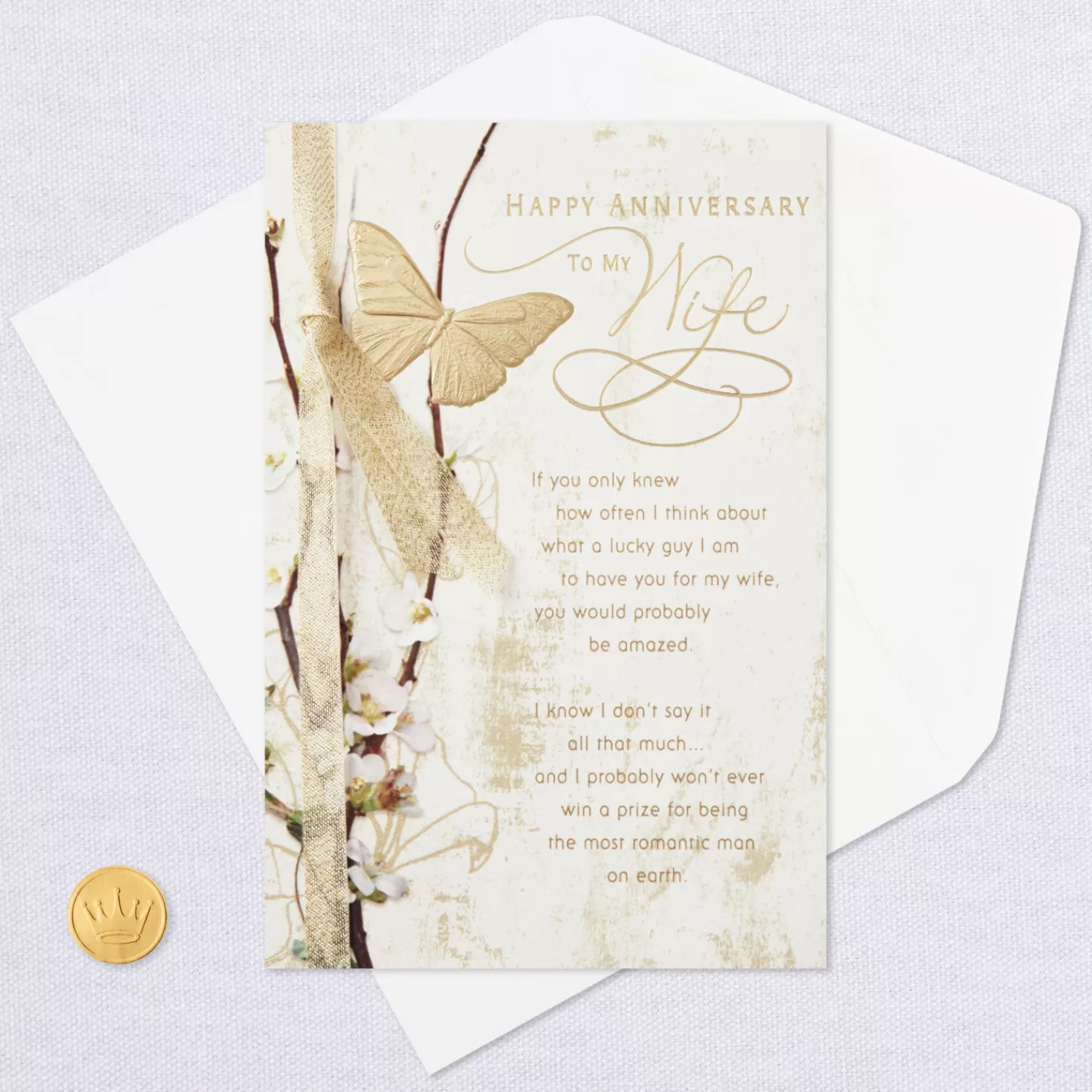 Anniversary>Hallmark I'M Such A Lucky Guy Anniversary Card For Wife