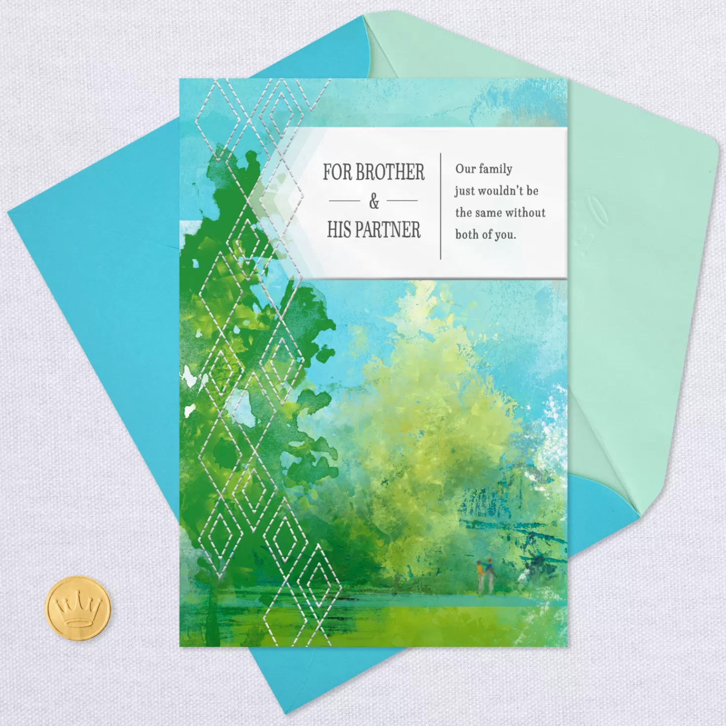 Anniversary>Hallmark Impressionist Landscape Anniversary Card For Brother And His Partner