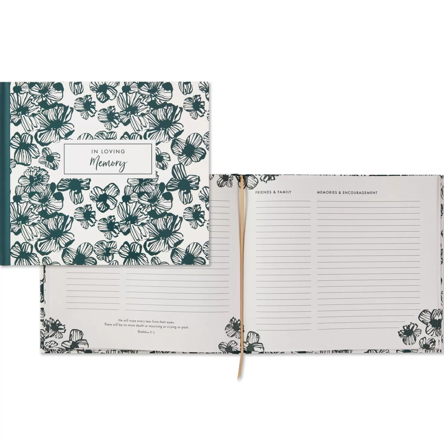 Sale In Loving Memory Floral Funeral Guest Book Sympathy