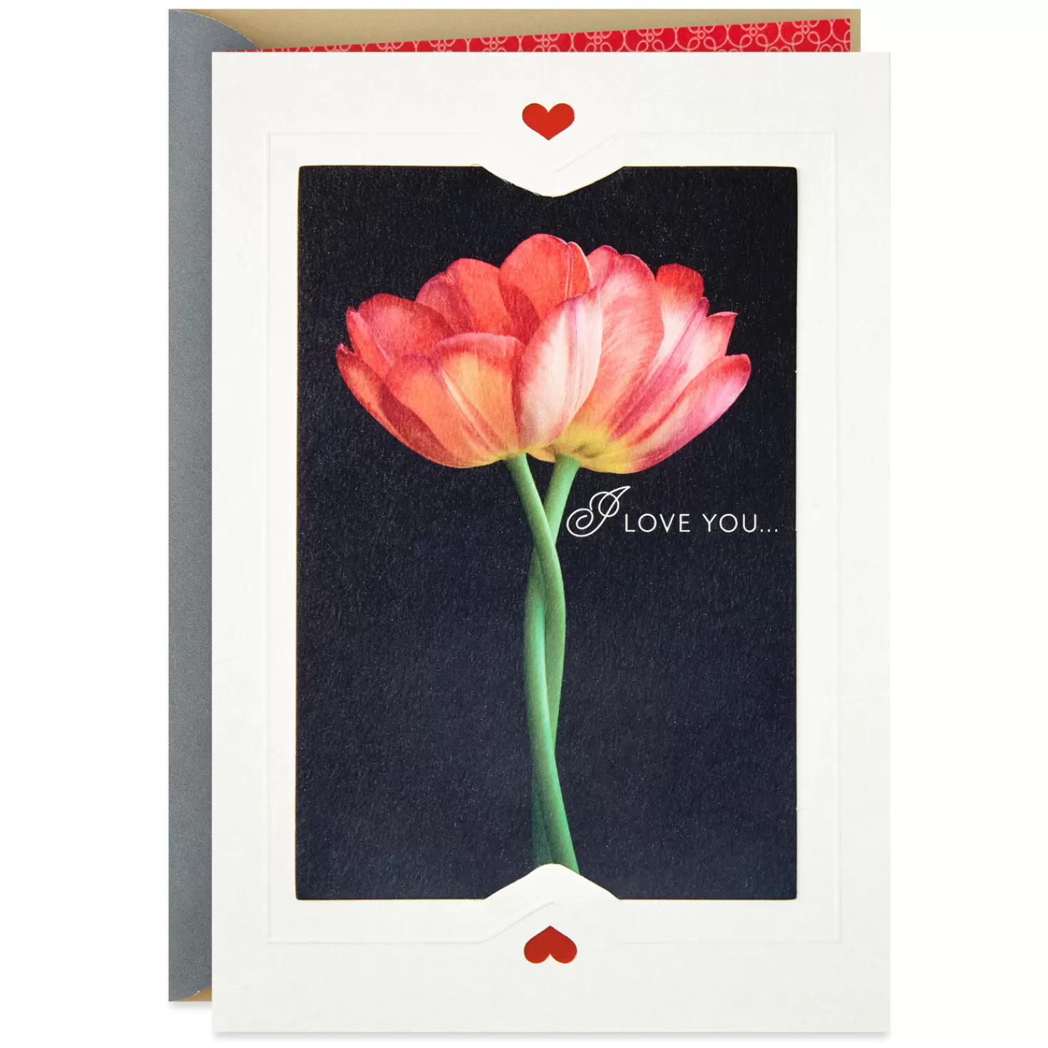 Anniversary>Hallmark Intertwined Tulips I Love You Anniversary Card