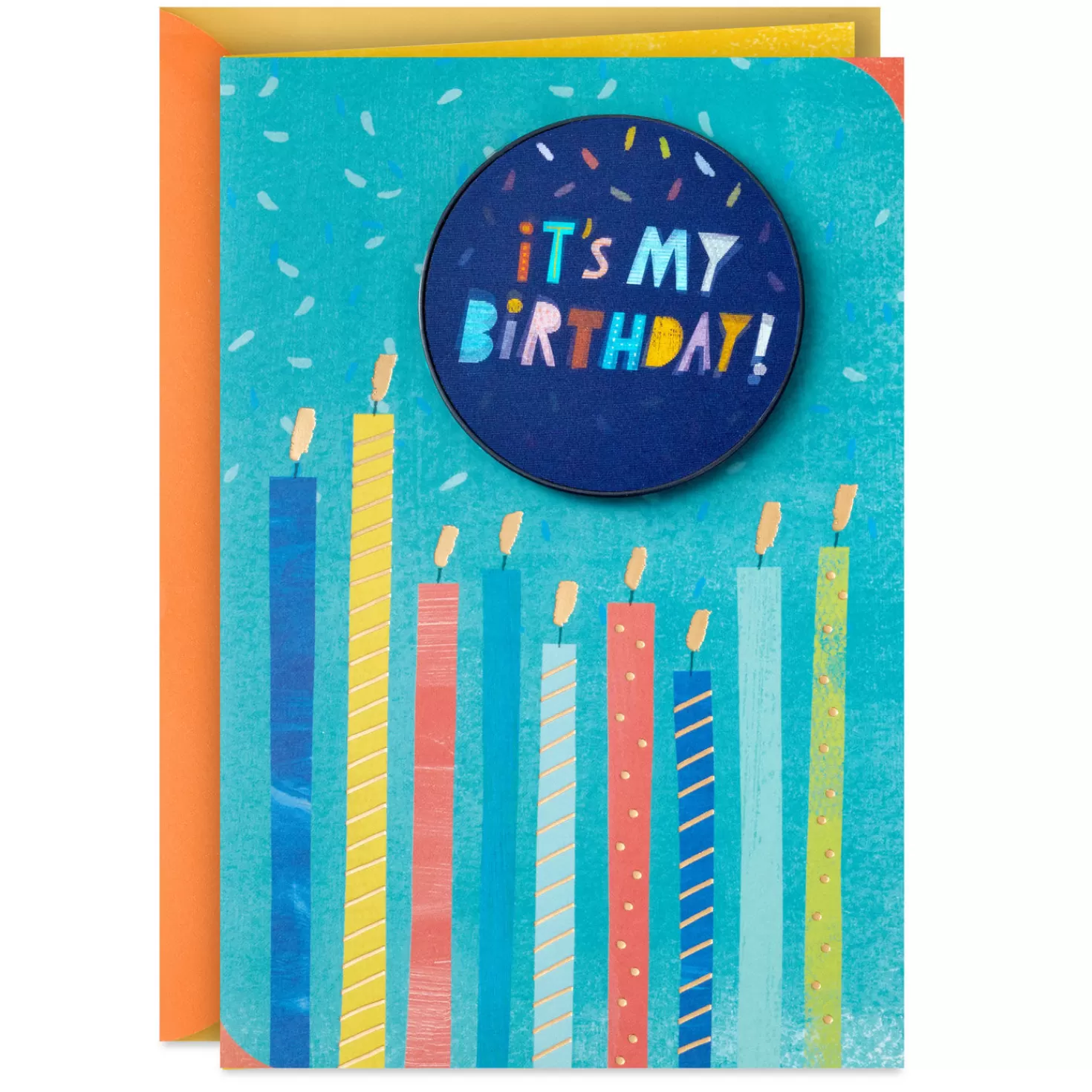 Birthday>Hallmark It's My Birthday Candles Birthday Card With Button