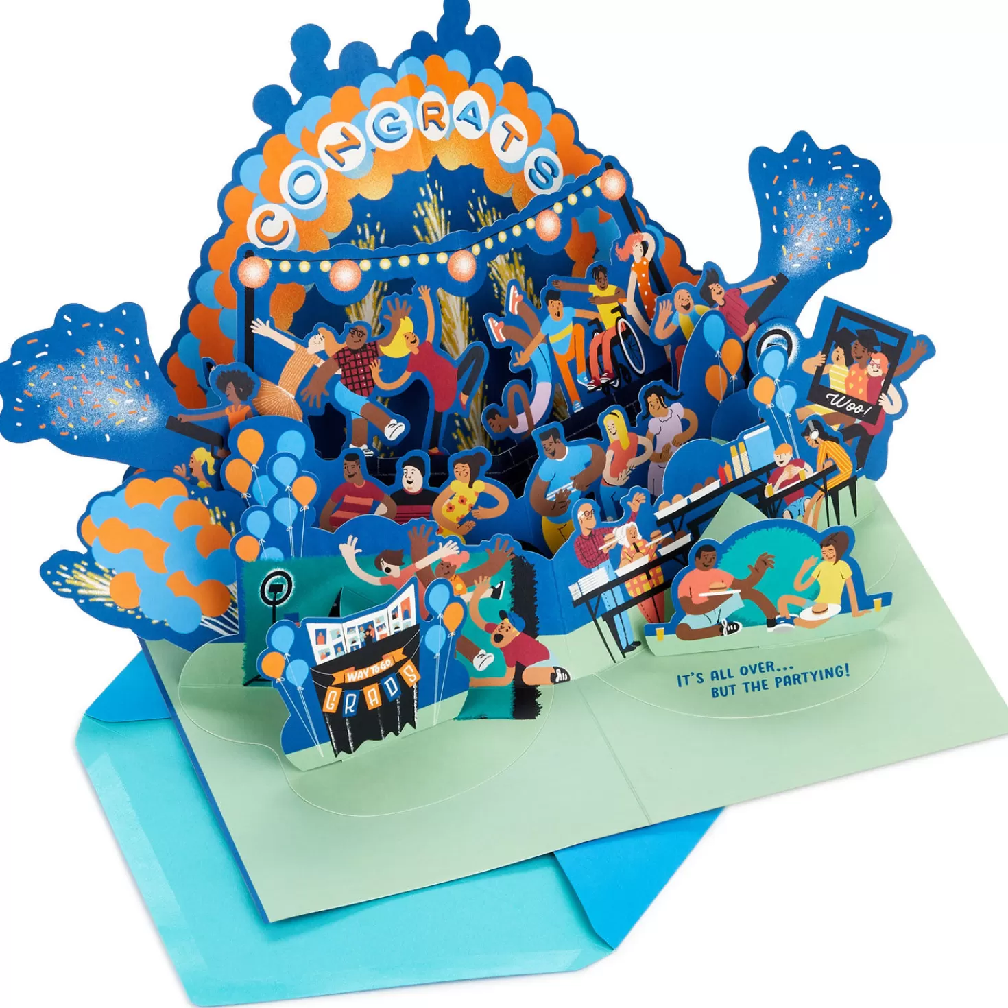 Online It's Party Time! Pop-Up Graduation Card Graduation