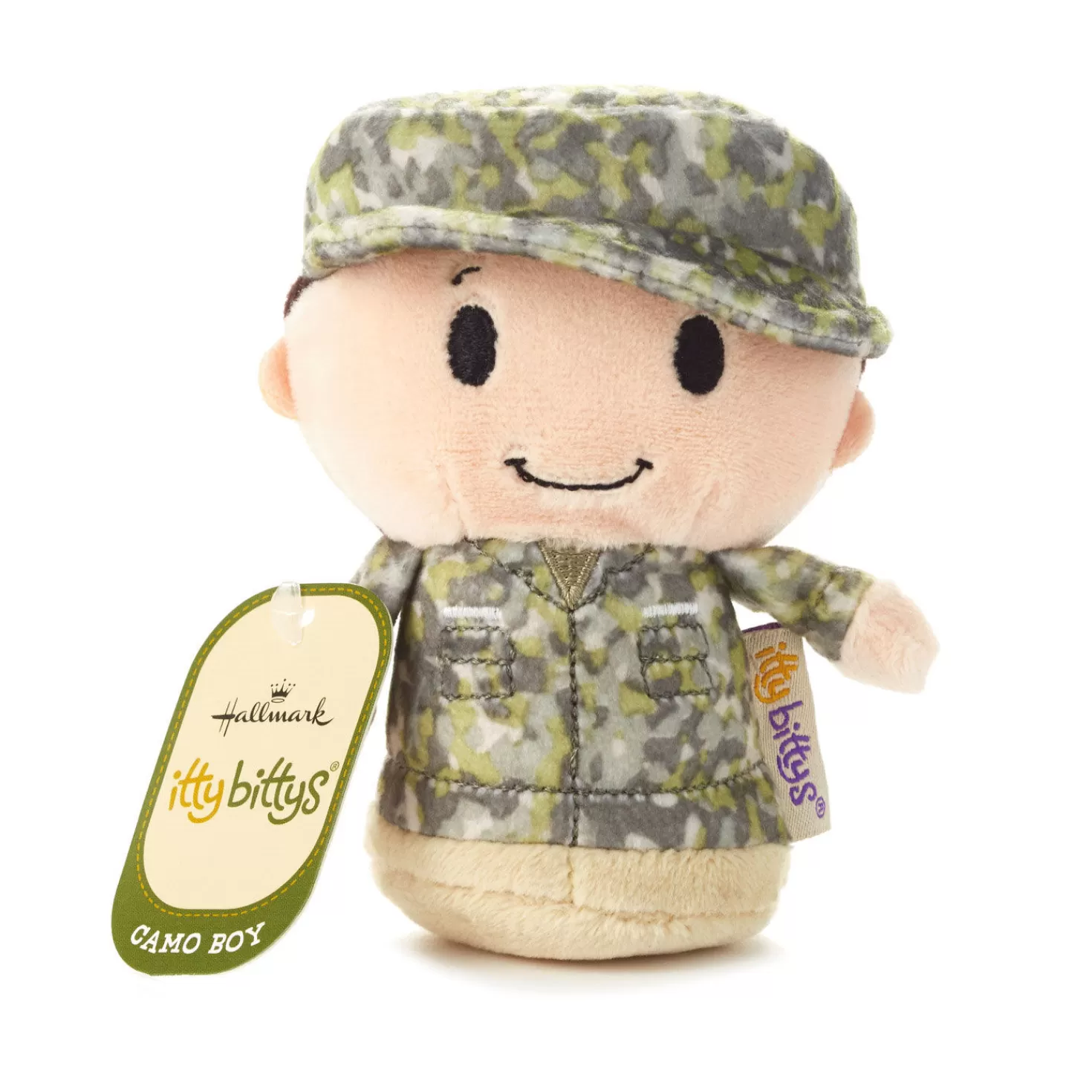 New Itty Bittys® Green Camo Boy Plush Military Appreciation