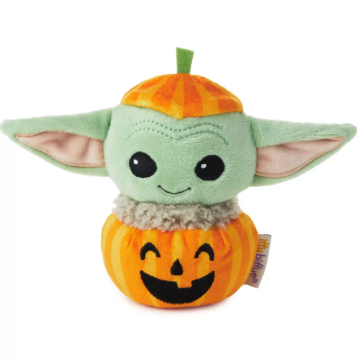 Halloween (10/31)>Hallmark Itty Bittys® Star Wars: The Mandalorian™ Grogu™ Jack-O'-Lantern Plush