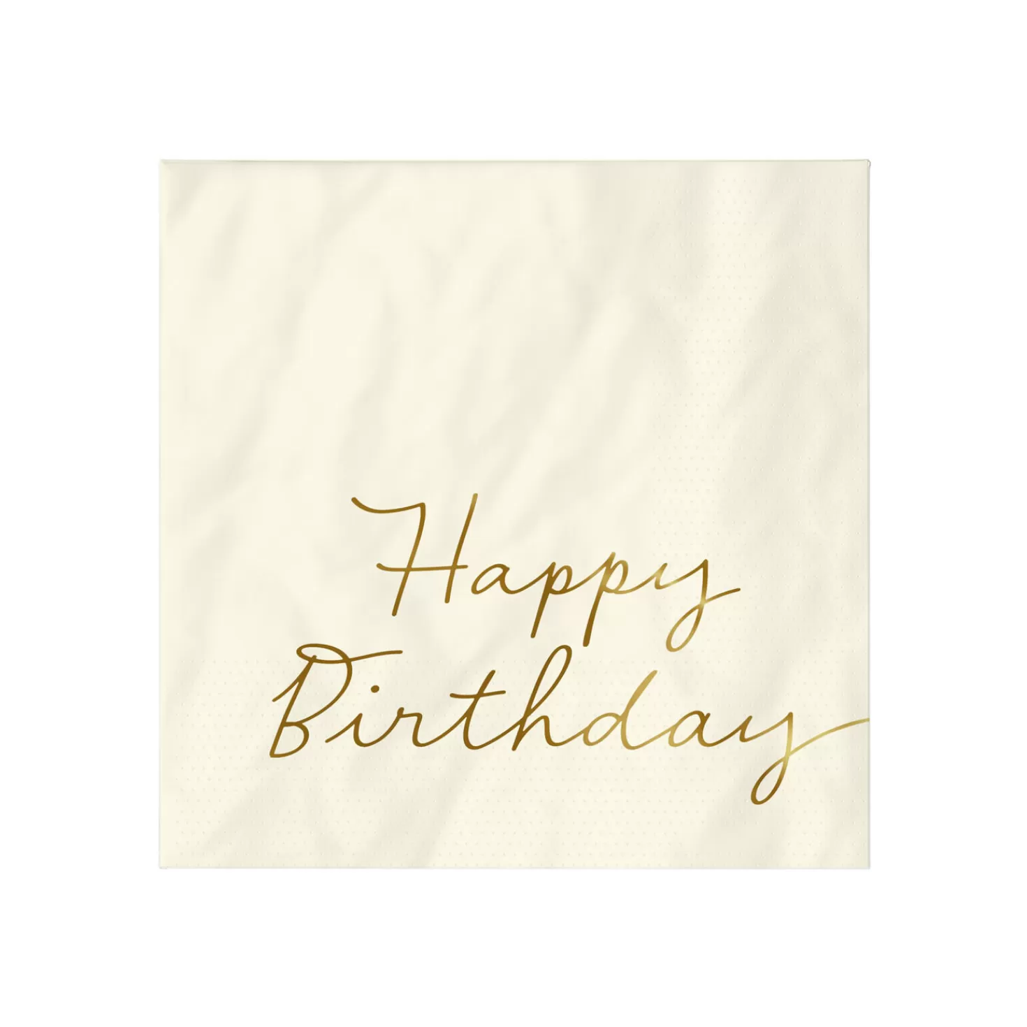 Birthday>Hallmark Ivory " Happy Birthday" Cocktail Napkins, Set Of 16