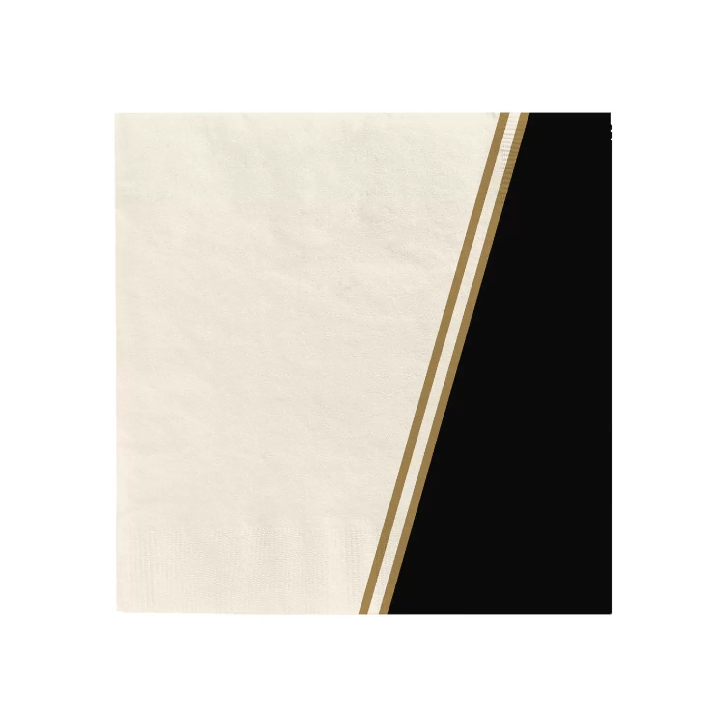 Cheap Ivory, Black And Gold Geometric Dinner Napkins, Set Of 16 Wedding