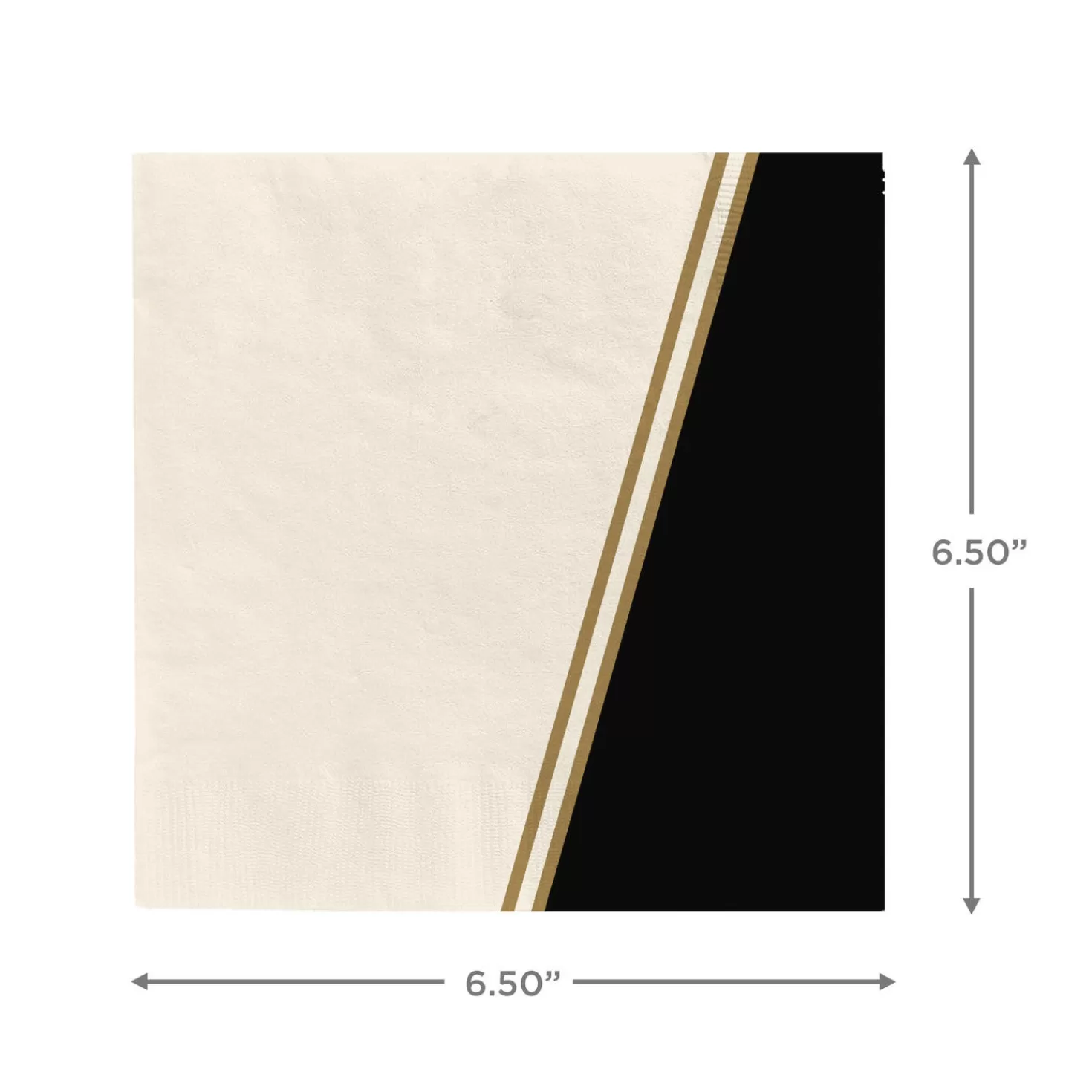 Cheap Ivory, Black And Gold Geometric Dinner Napkins, Set Of 16 Wedding