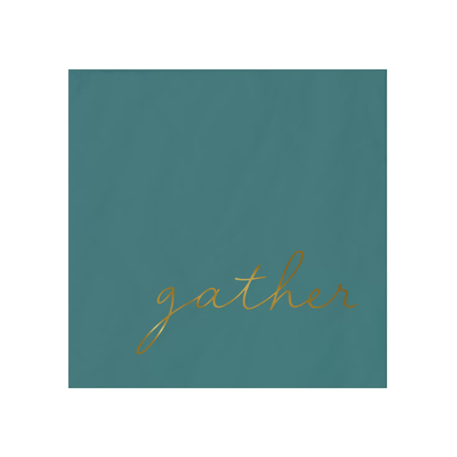 Birthday>Hallmark Jade Green " Gather" Cocktail Napkins, Set Of 16