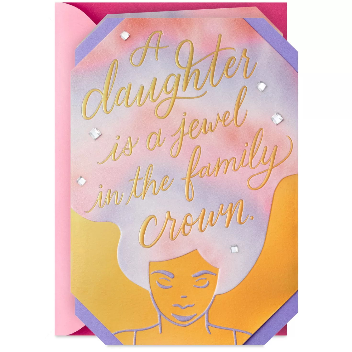 Birthday>Hallmark Jewel In The Family Crown Birthday Card For Daughter
