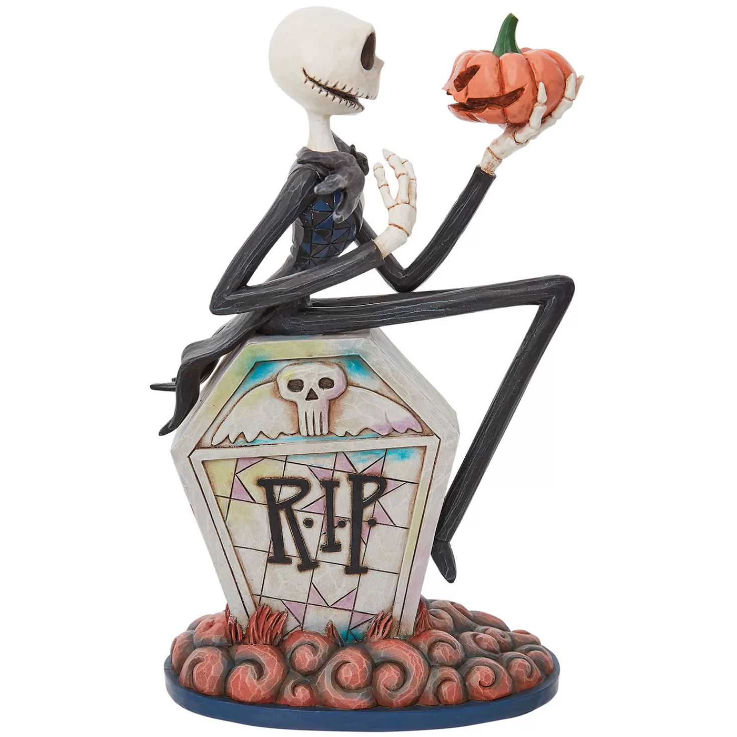 Halloween (10/31)>Hallmark Jim Shore Disney The Nightmare Before Christmas Jack On Gravestone Figurine, 8.75"