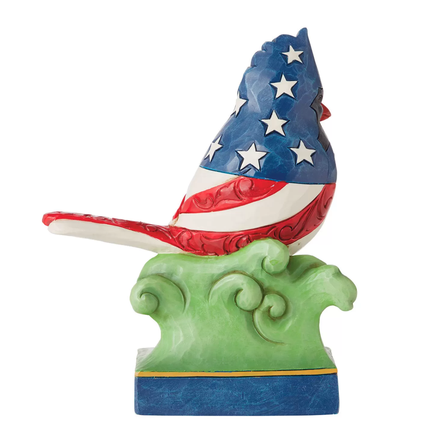 New Jim Shore Patriotic Cardinal Figurine, 5" Military Appreciation