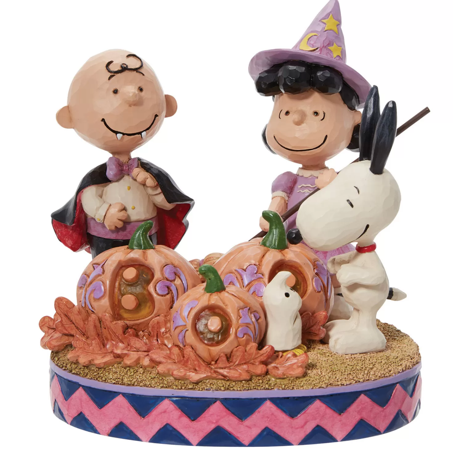 Halloween (10/31)>Hallmark Jim Shore Peanuts Gang Halloween Figurine With Light, 5.55"