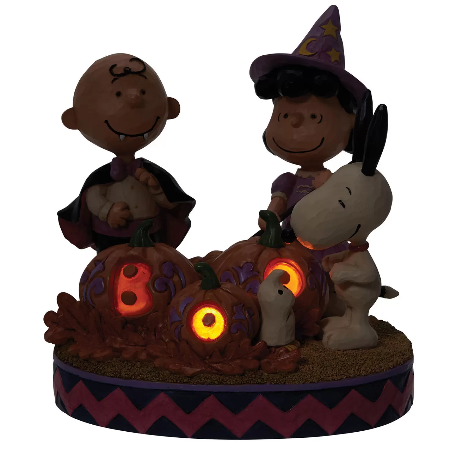 Halloween (10/31)>Hallmark Jim Shore Peanuts Gang Halloween Figurine With Light, 5.55"