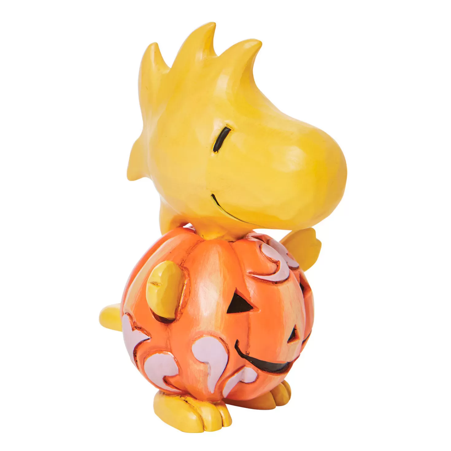 Halloween (10/31)>Hallmark Jim Shore Peanuts Woodstock Pumpkin Mini Figurine, 3.2"