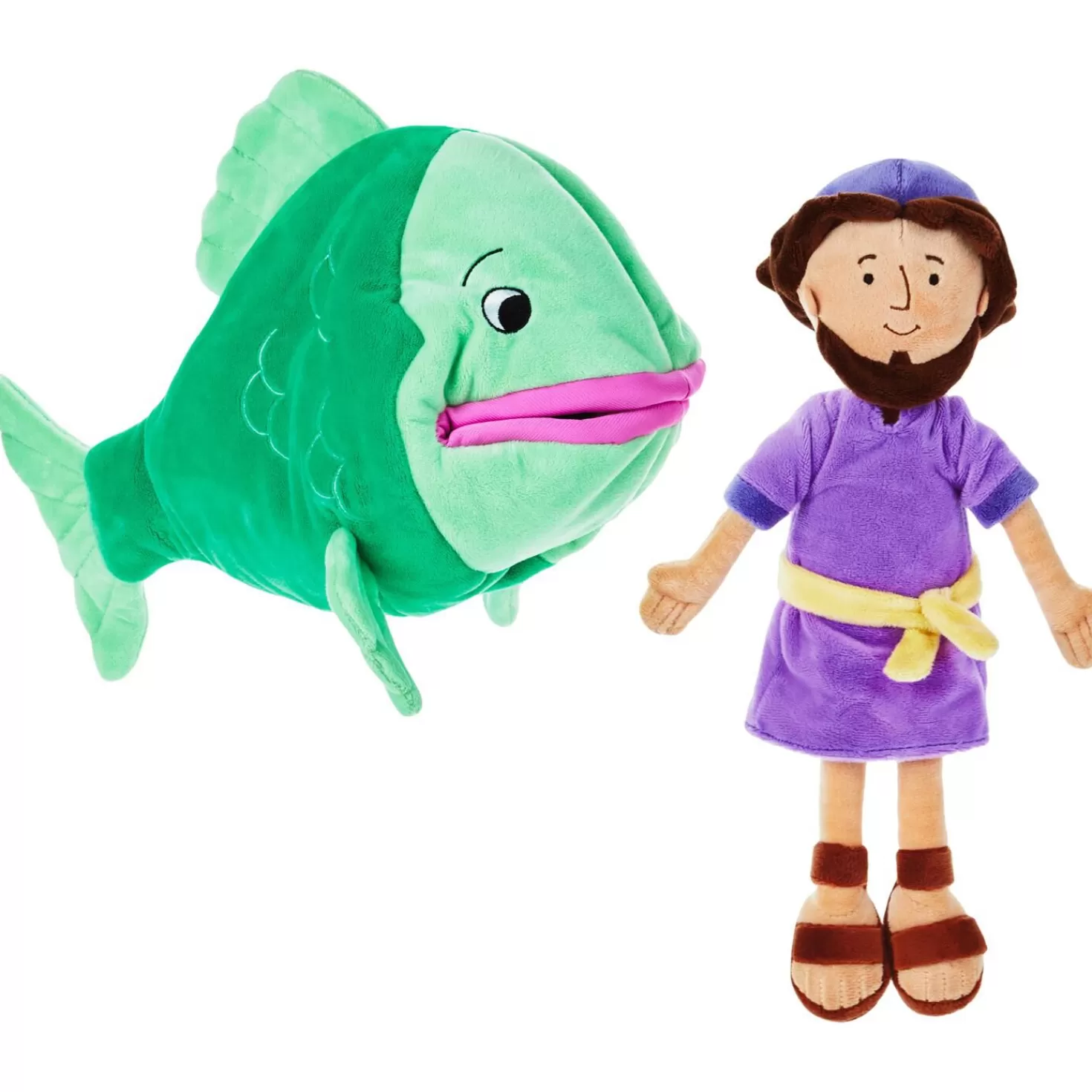 Sale Jonah And The Big Fish Stuffed Doll Set First Communion