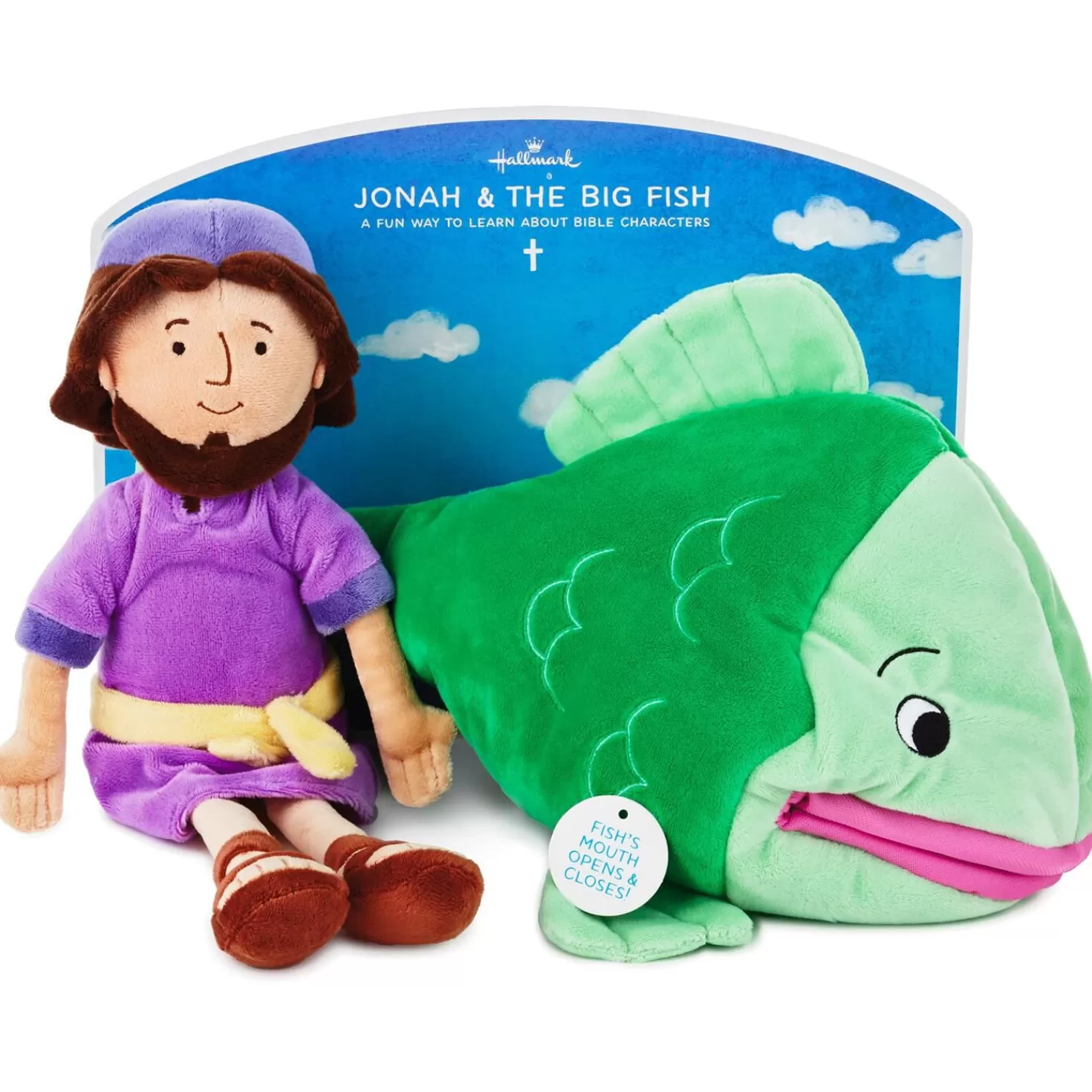 Sale Jonah And The Big Fish Stuffed Doll Set First Communion