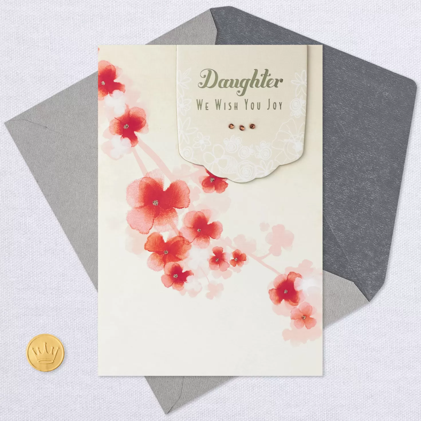 Cheap Joy And Love Wedding Card For Daughter From Both Wedding