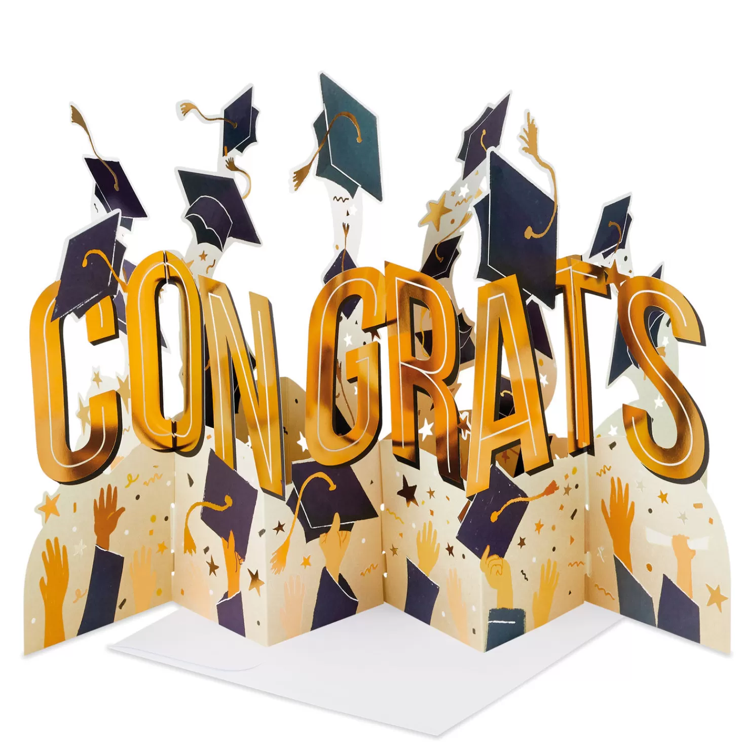 Best Jumbo Hats Off To You 3D Pop-Up Graduation Card Graduation
