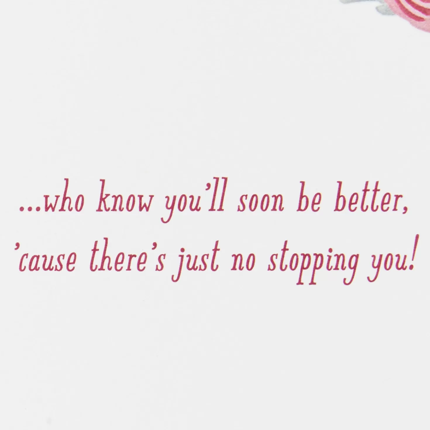 Sale Just No Stopping You Religious Get Well Card Get Well
