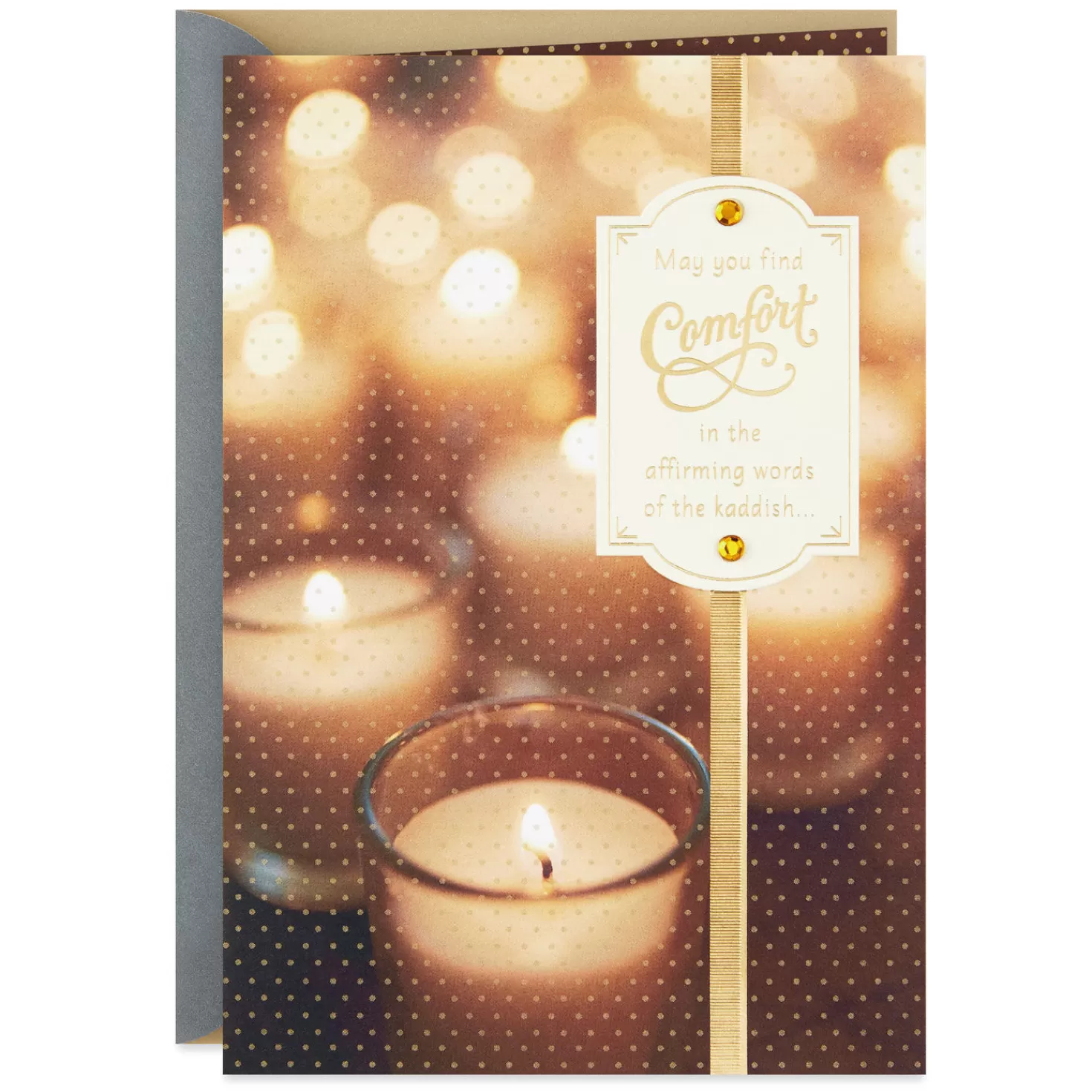 Cheap Kaddish Prayer Candles Sympathy Card Sympathy