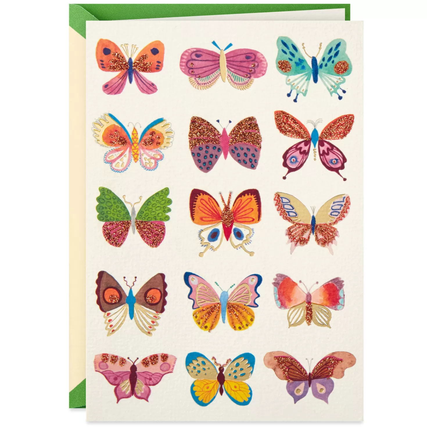 Online Kaleidoscope Of Butterflies Blank Card Encouragement