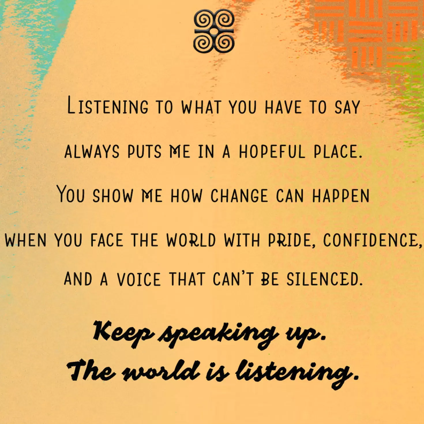 Hot Keep Speaking Up Inspirational Card Encouragement