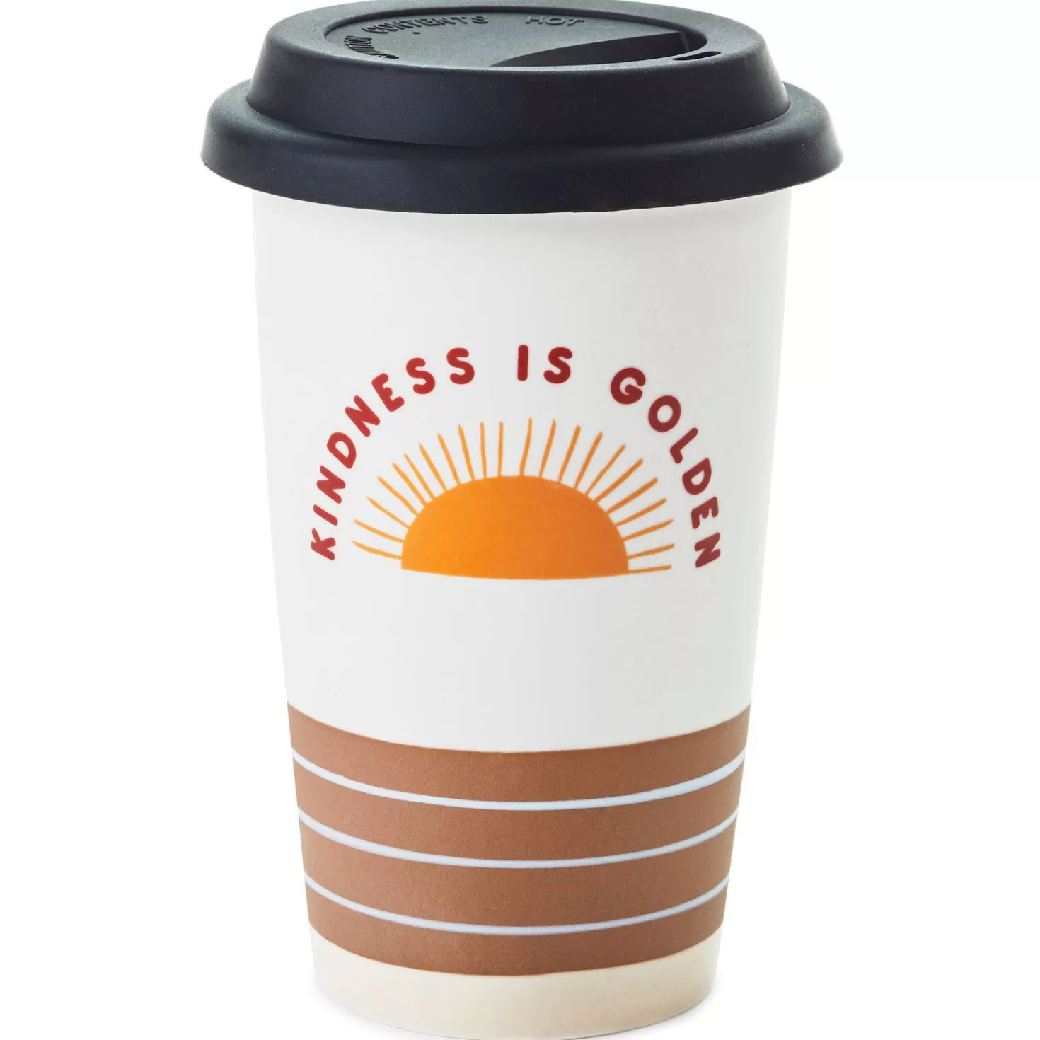Best Sale Kindness Is Golden Ceramic Travel Mug, 9 Oz. Encouragement