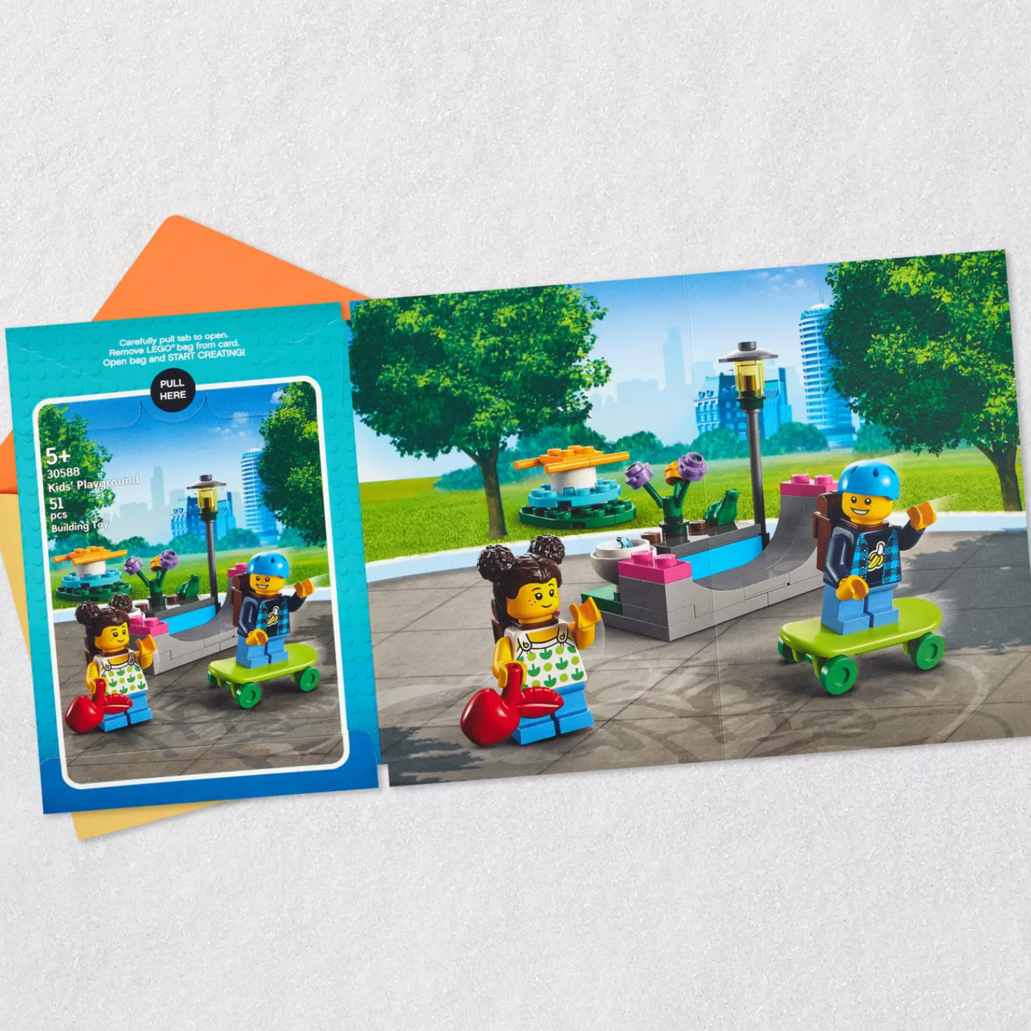 Birthday>Hallmark Lego® City™ Epic Birthday Card With Lego® Kids' Playground Set