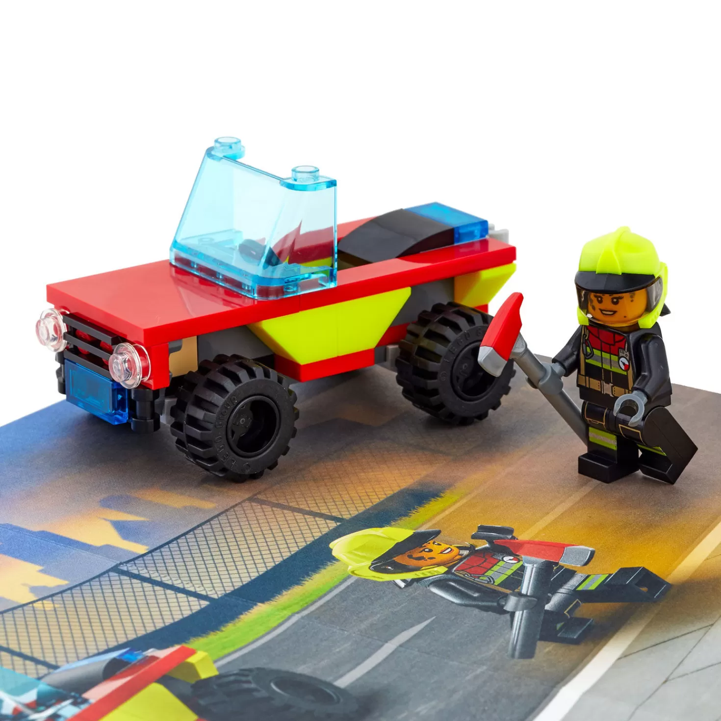 Birthday>Hallmark Lego® City™ Wish Big Birthday Card With Lego® Fire Patrol Vehicle Set